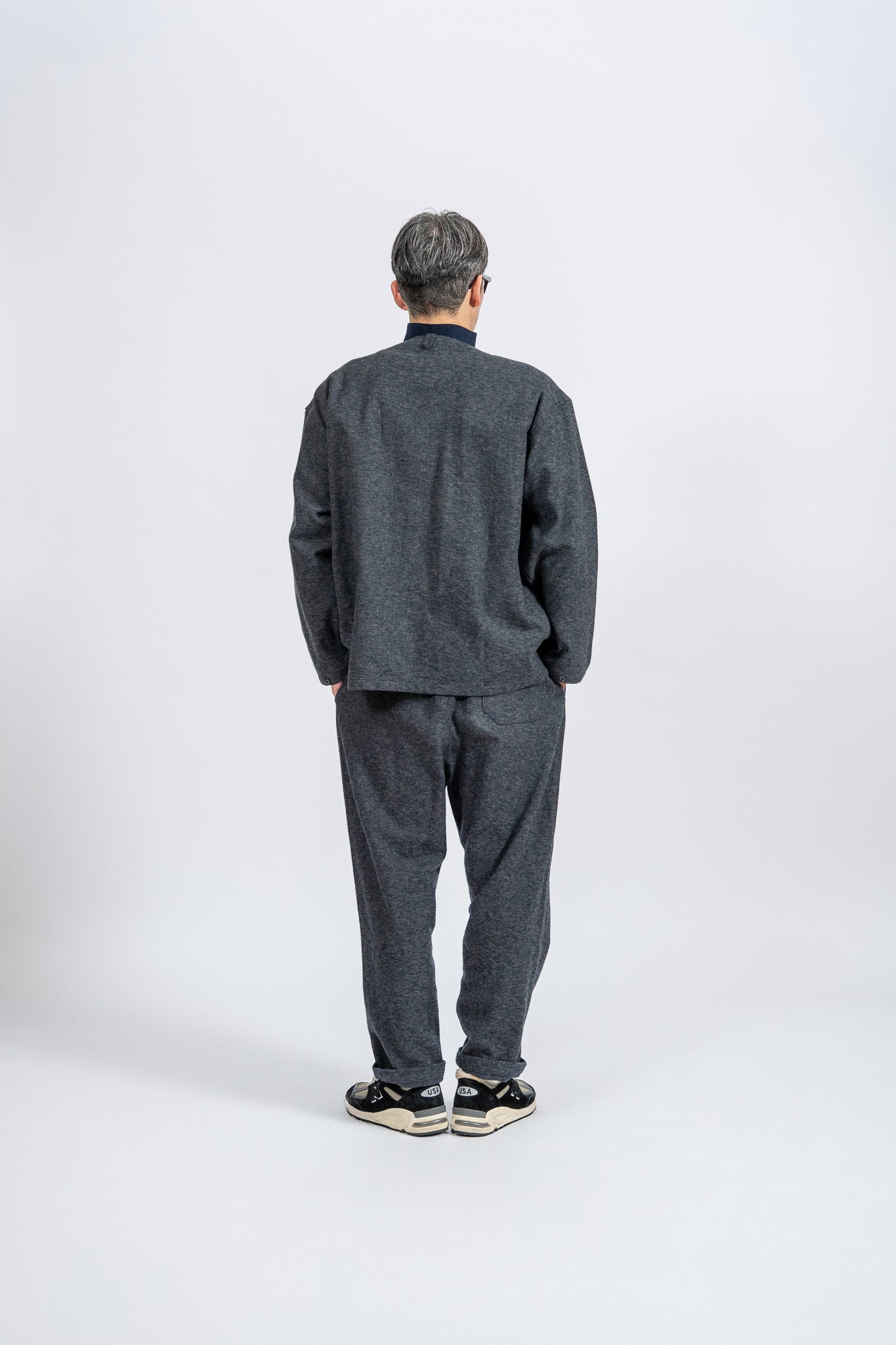 Cotton Tweed Easy Pants - CHR