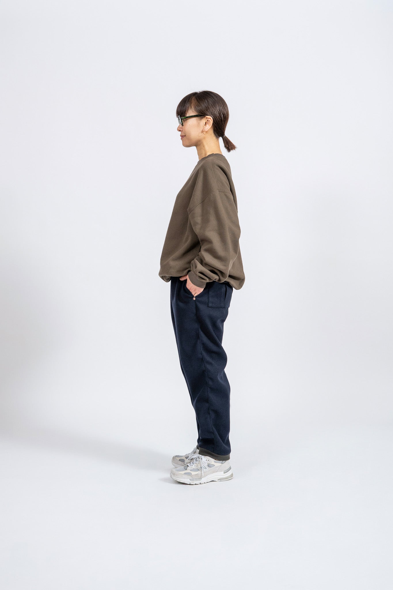 RIB PANTS -FW model - NVY