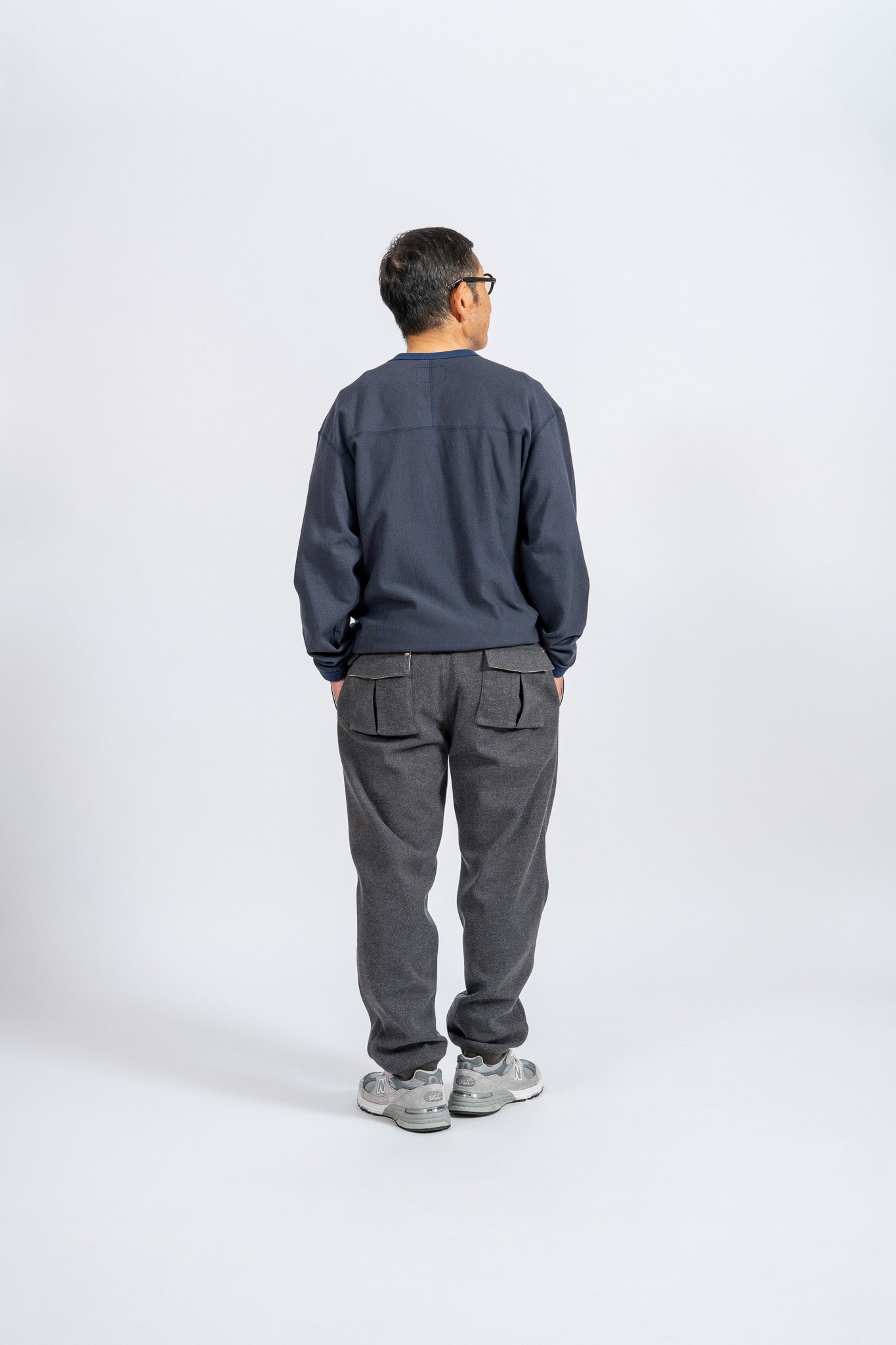 RIB PANTS -FW model - GRY