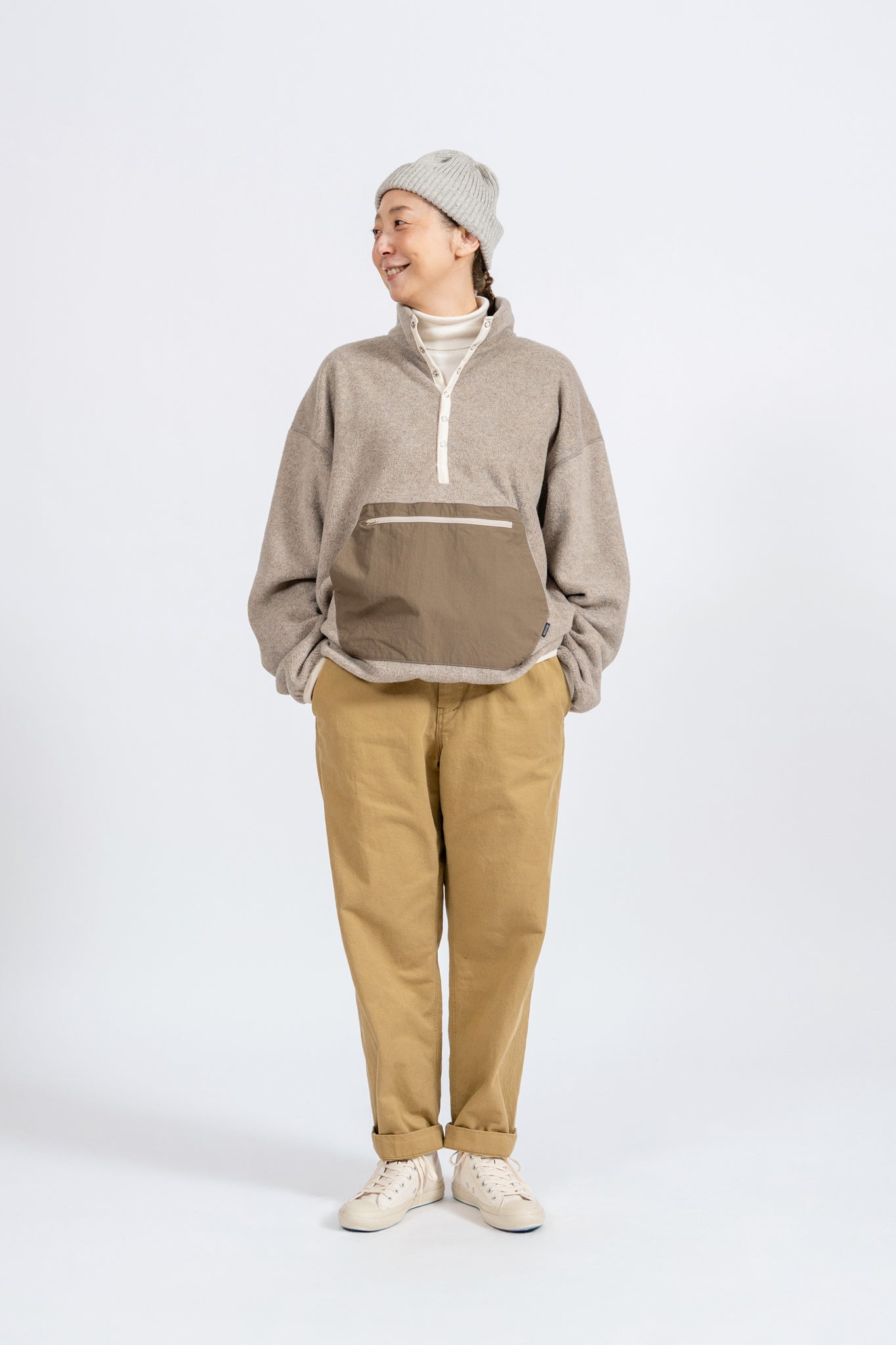 Wide Chino Pants -FW - GRY