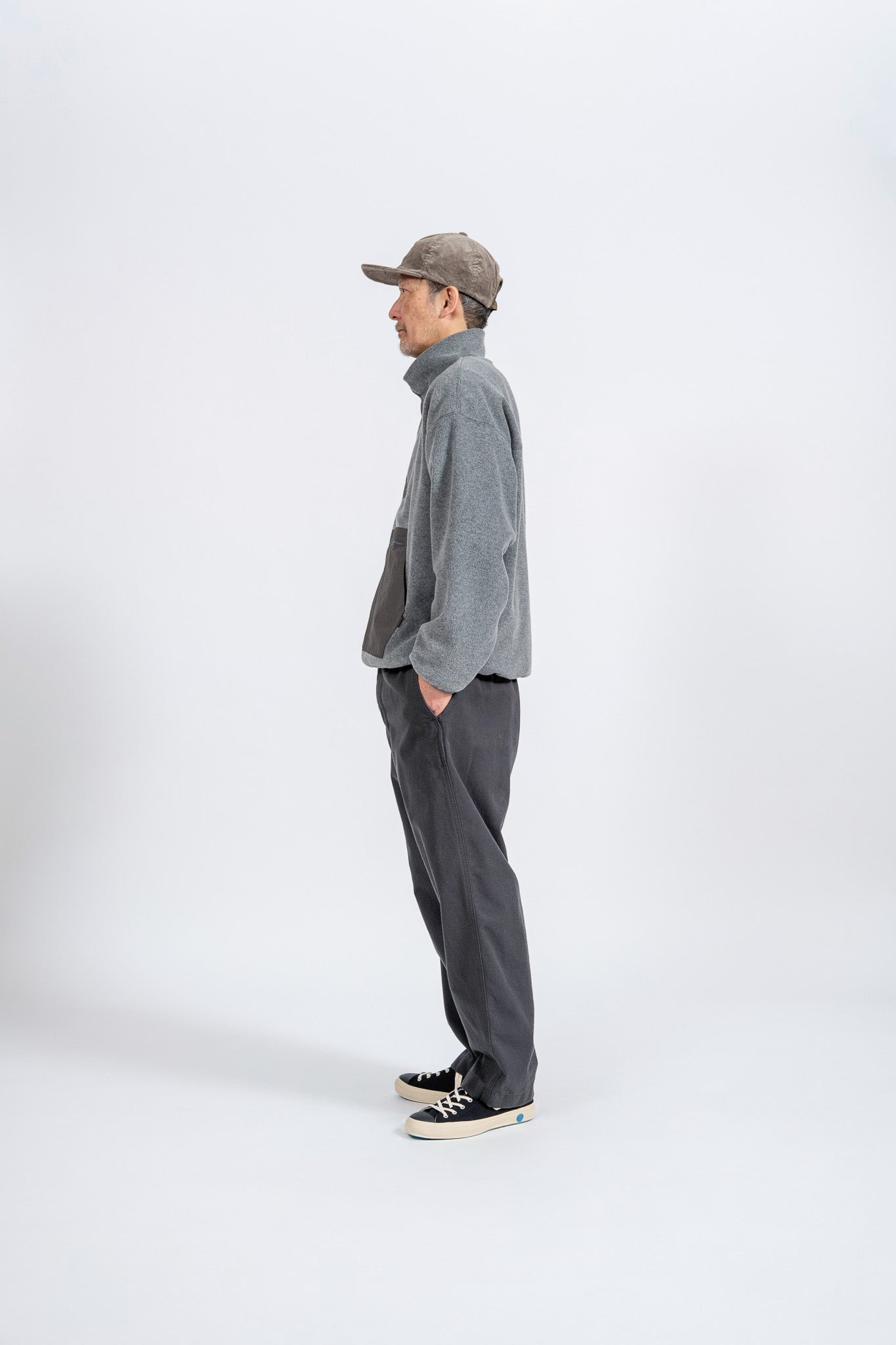 Fleece Snap Pullover - L.GRY