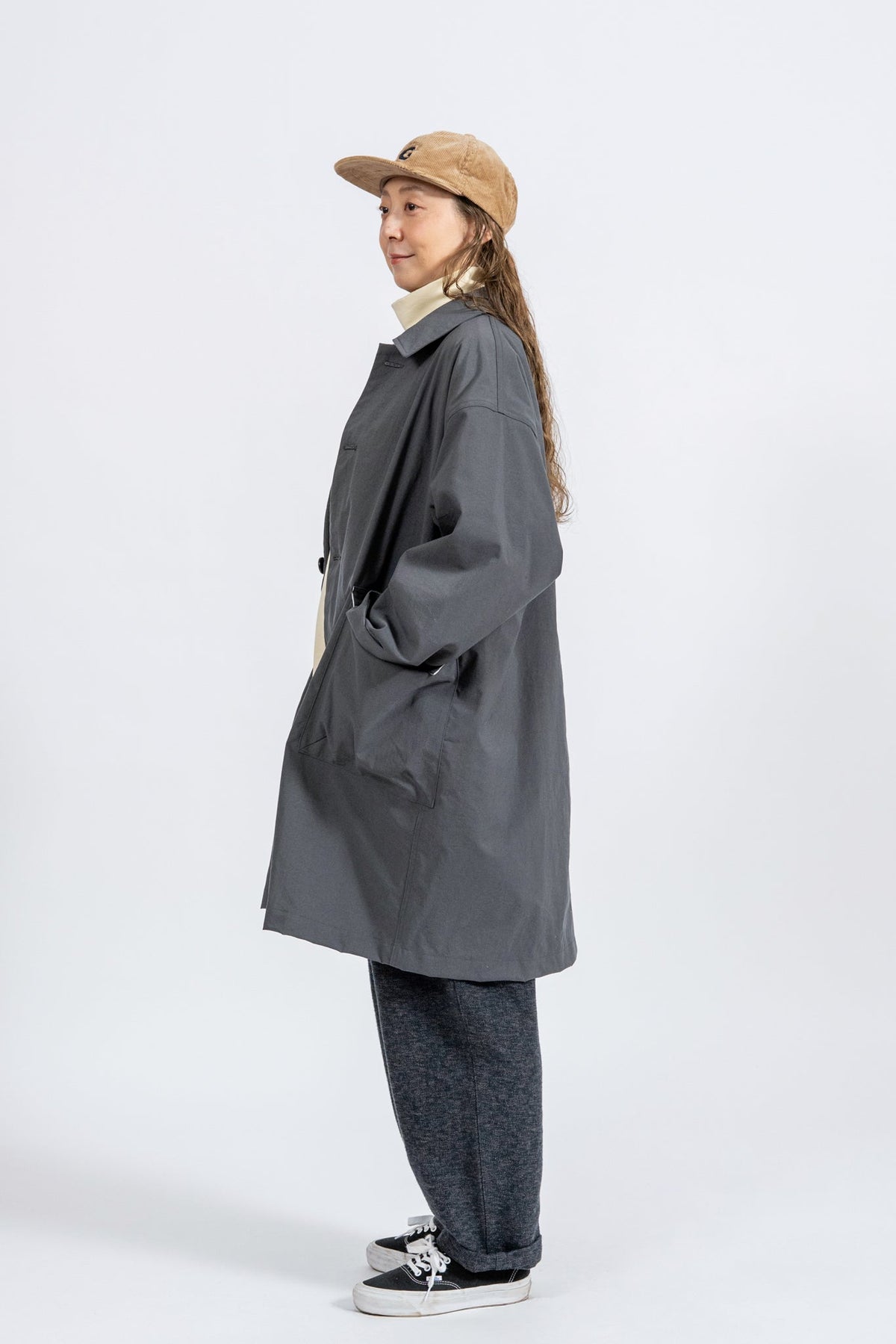 164cm / GRY/ M ※モデル着用写真よりも着丈は+10cm長くなります