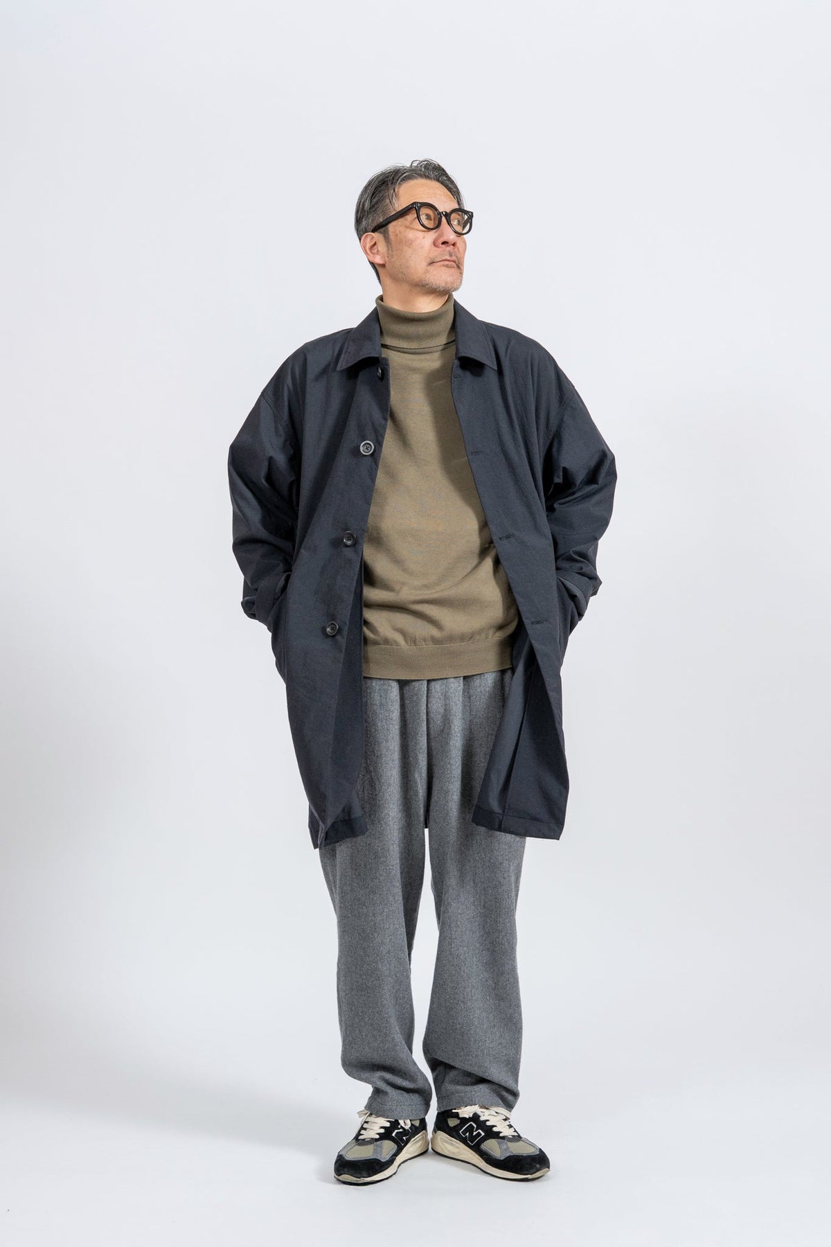 179cm / BLK/ L ※モデル着用写真よりも着丈は+10cm長くなります