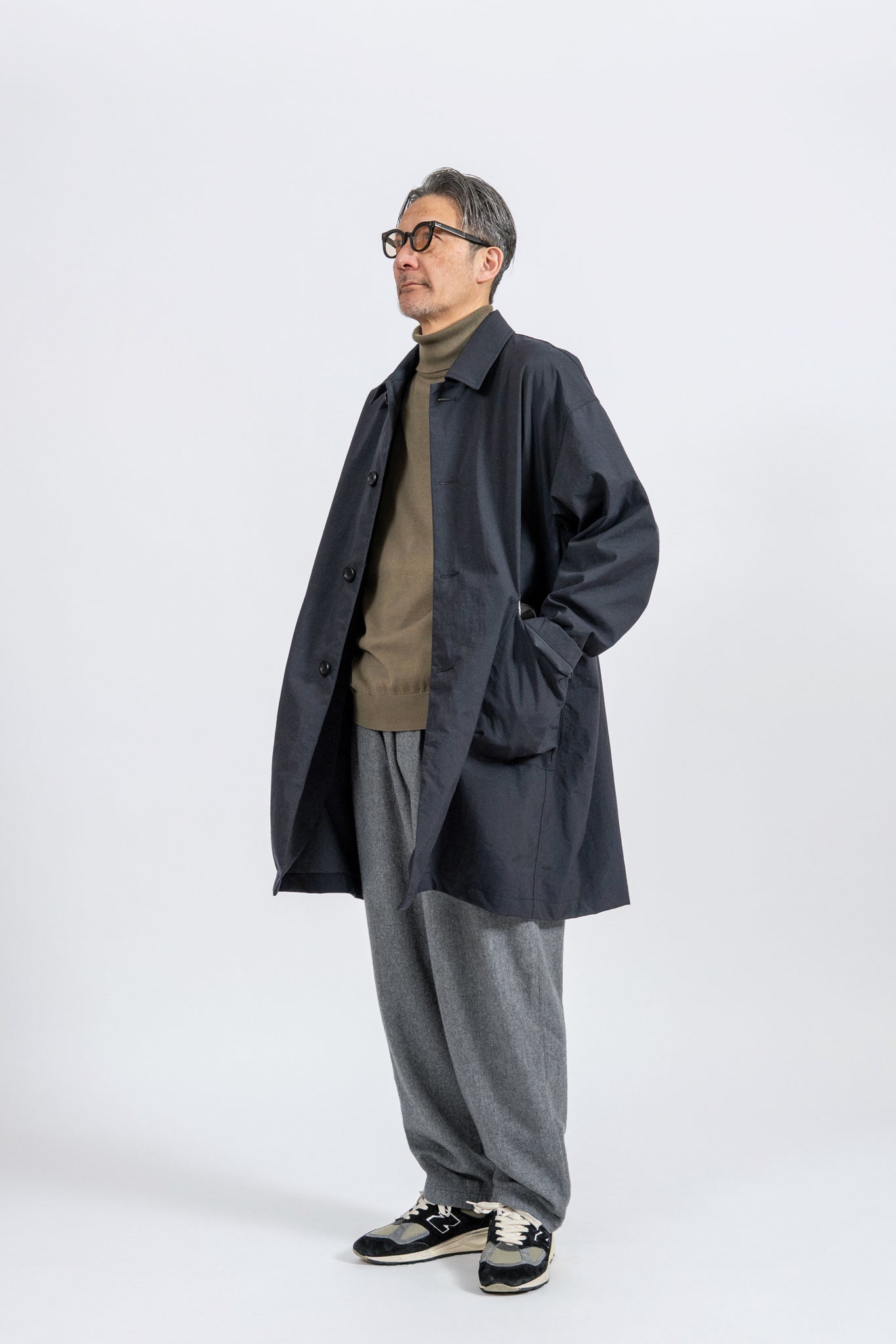 179cm / BLK / L ※着丈はモデル着用写真よりも+10cm長くなります