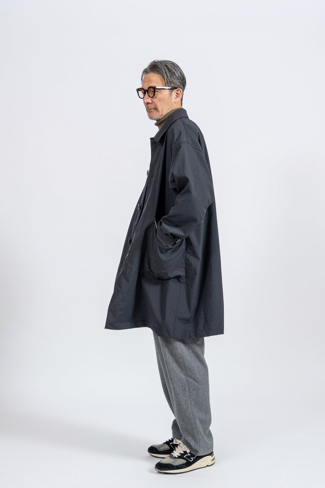 179cm / BLK / L ※着丈はモデル着用写真よりも+10cm長くなります