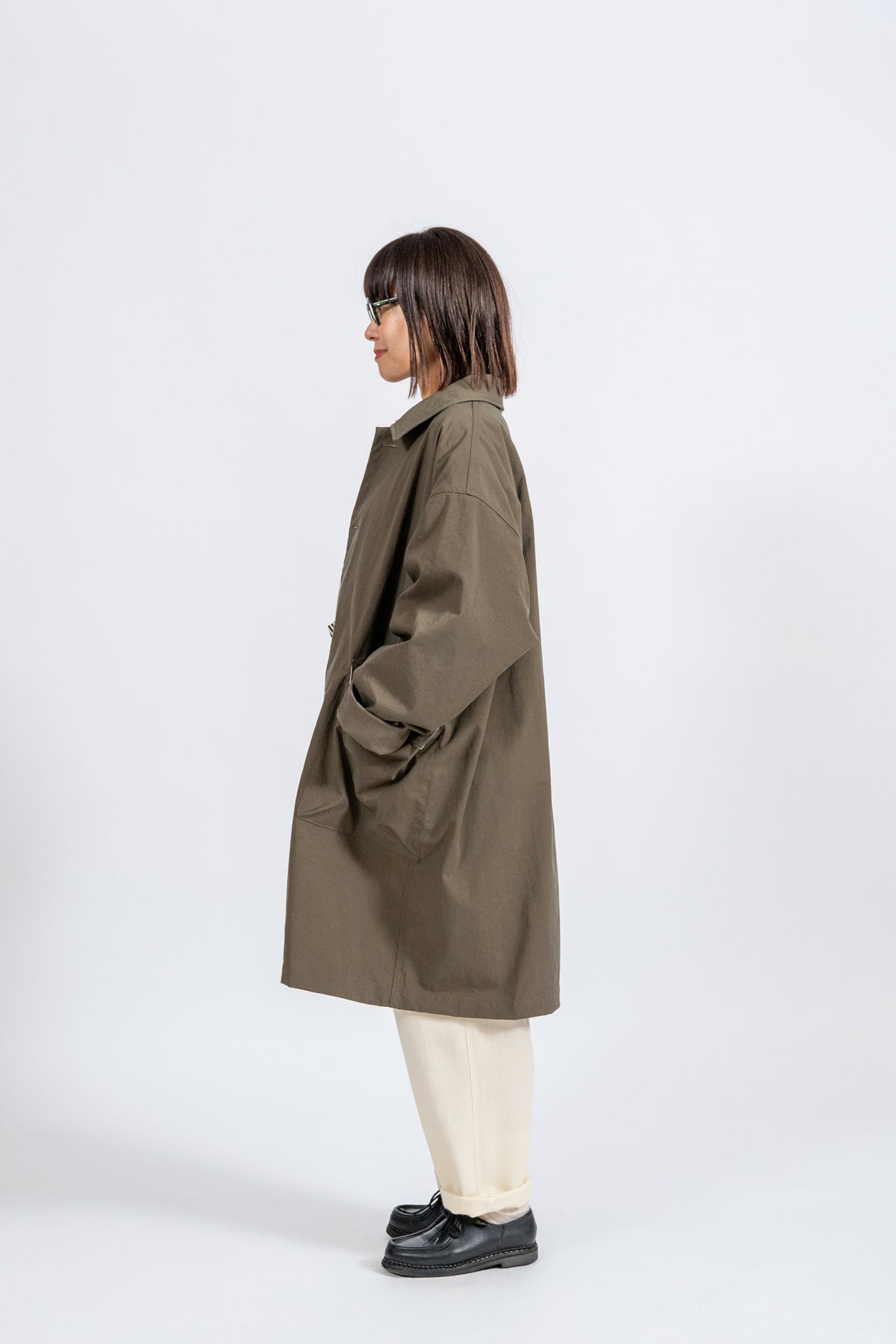 161cm / KHK / L ※モデル着用写真よりも着丈は+10cm長くなります