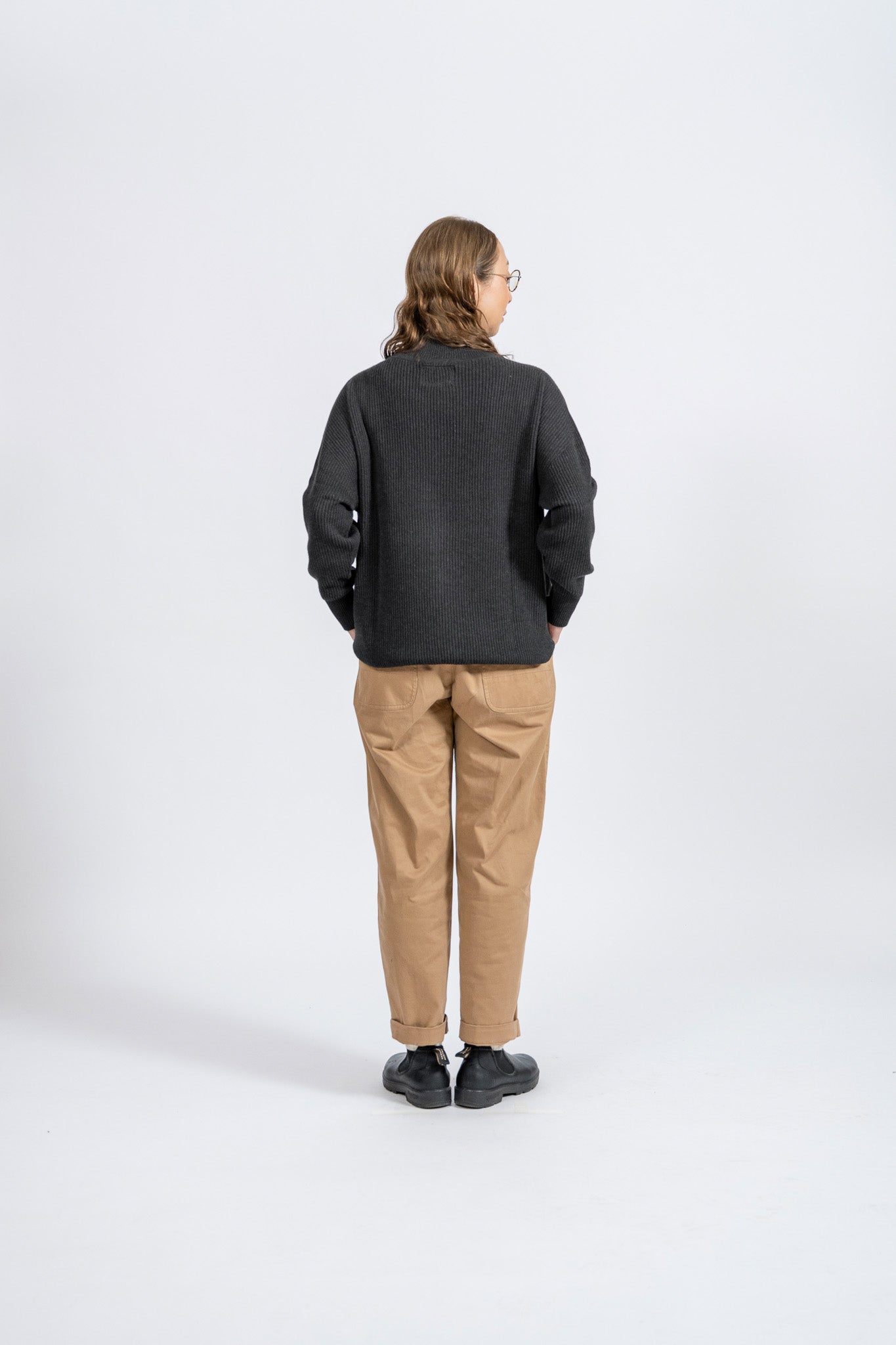Cotton Rib High-Neck knit - CHR