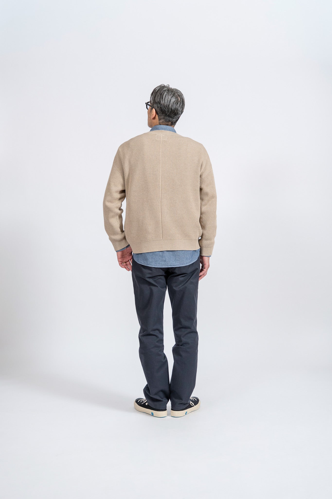 Cotton Rib Crew knit - BEG