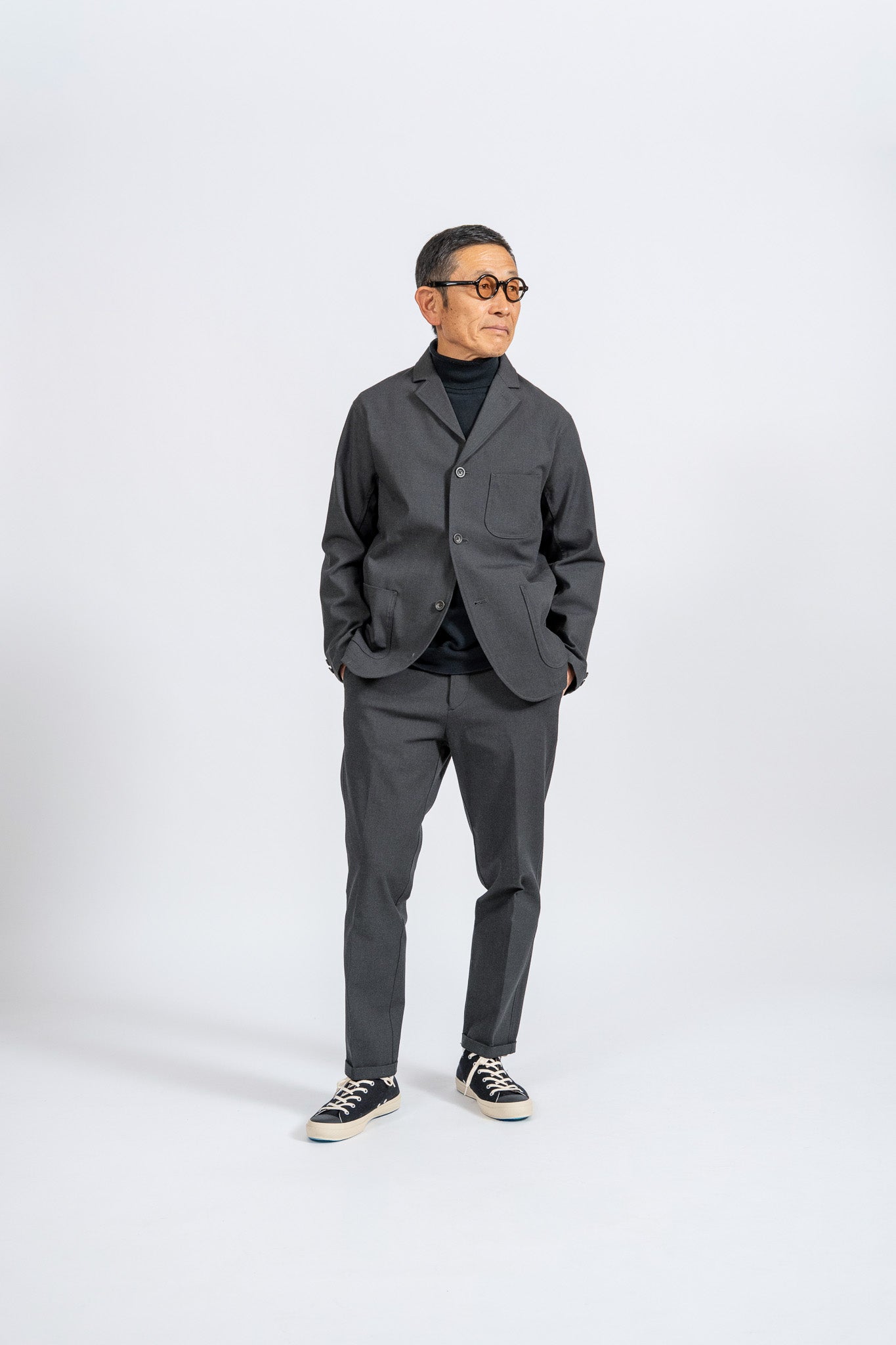 Cotton Turtleneck knit - BLK
