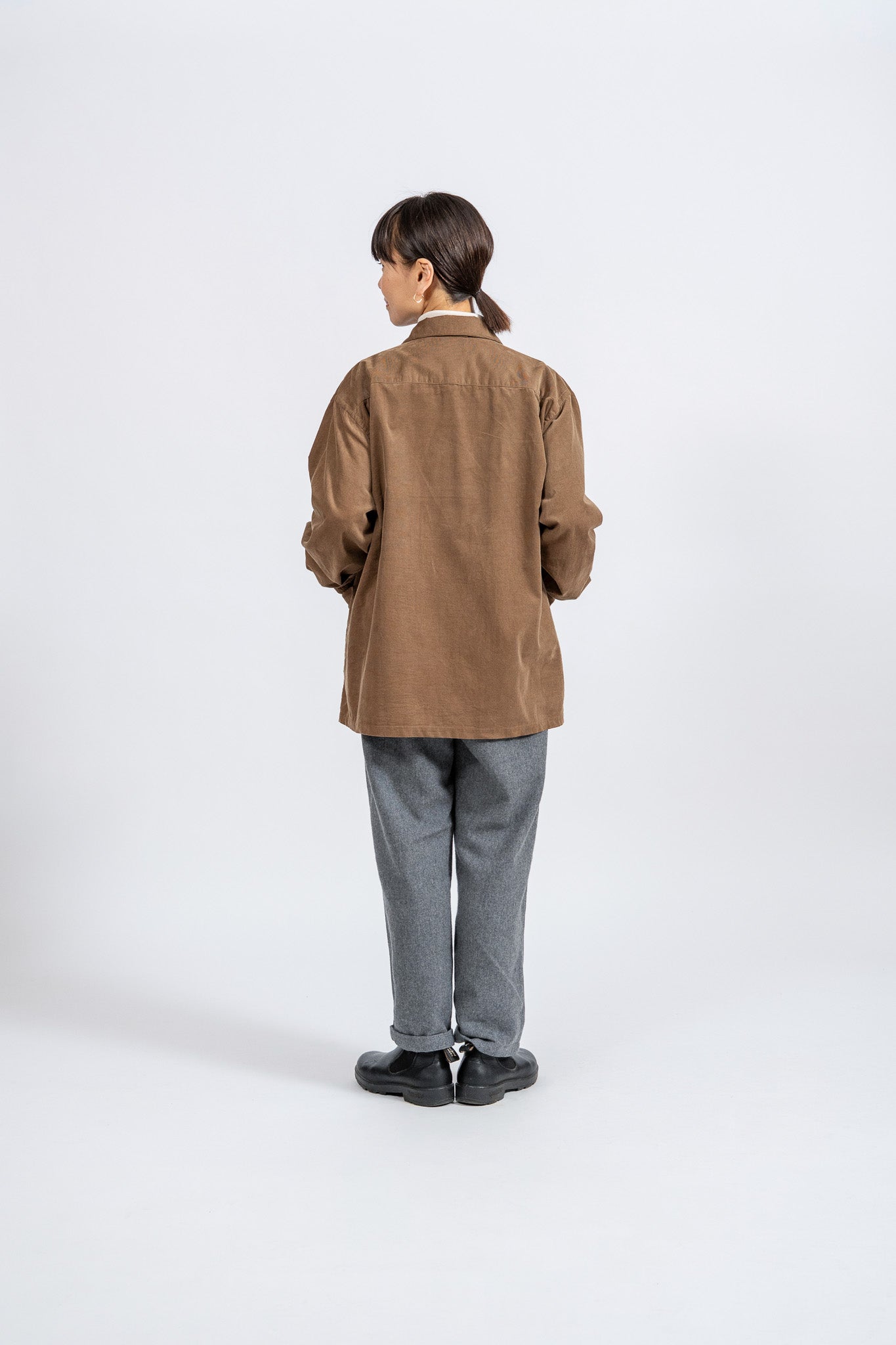 Corduroy Shirt Blouson - GRY