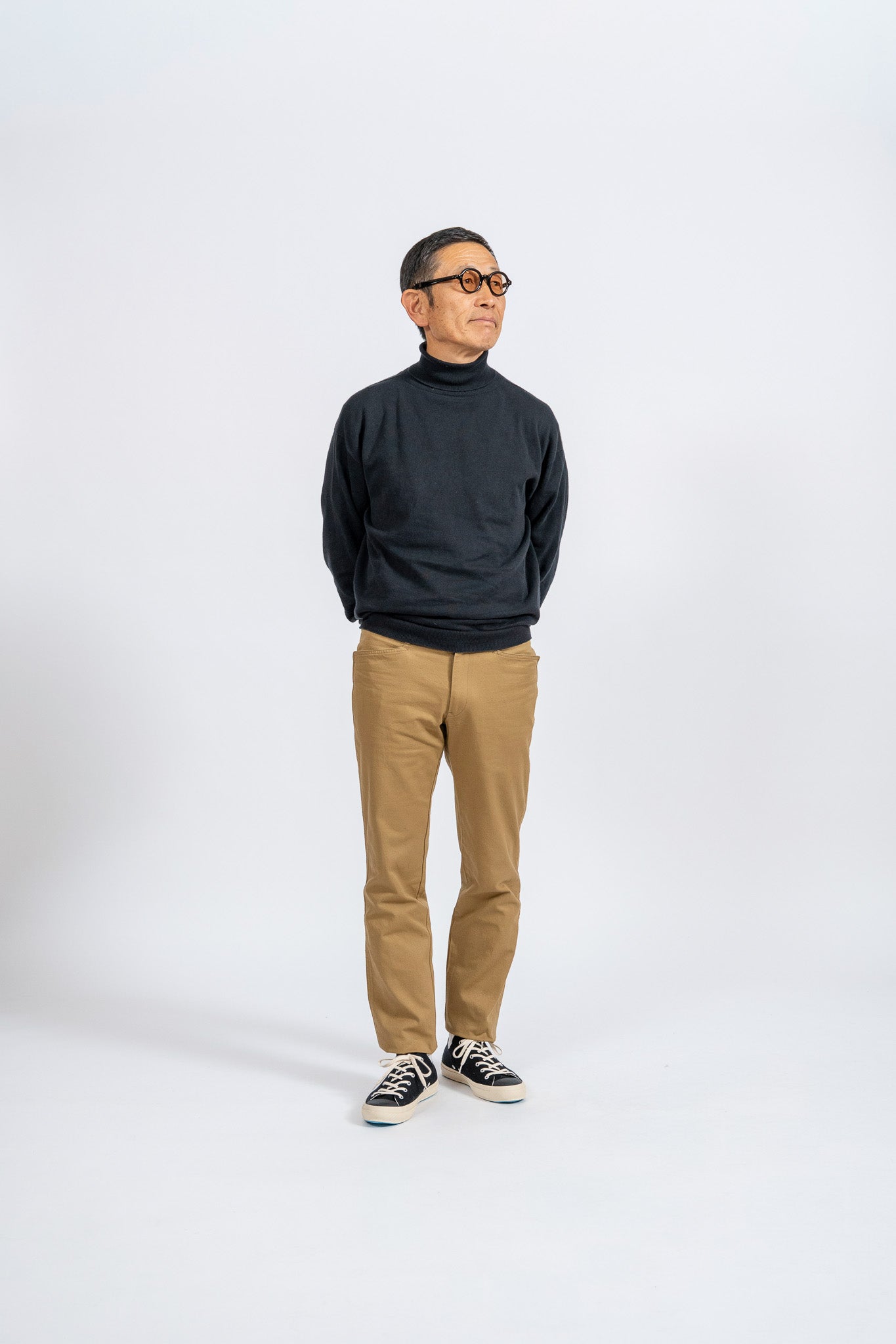 Cotton Turtleneck knit - BLK