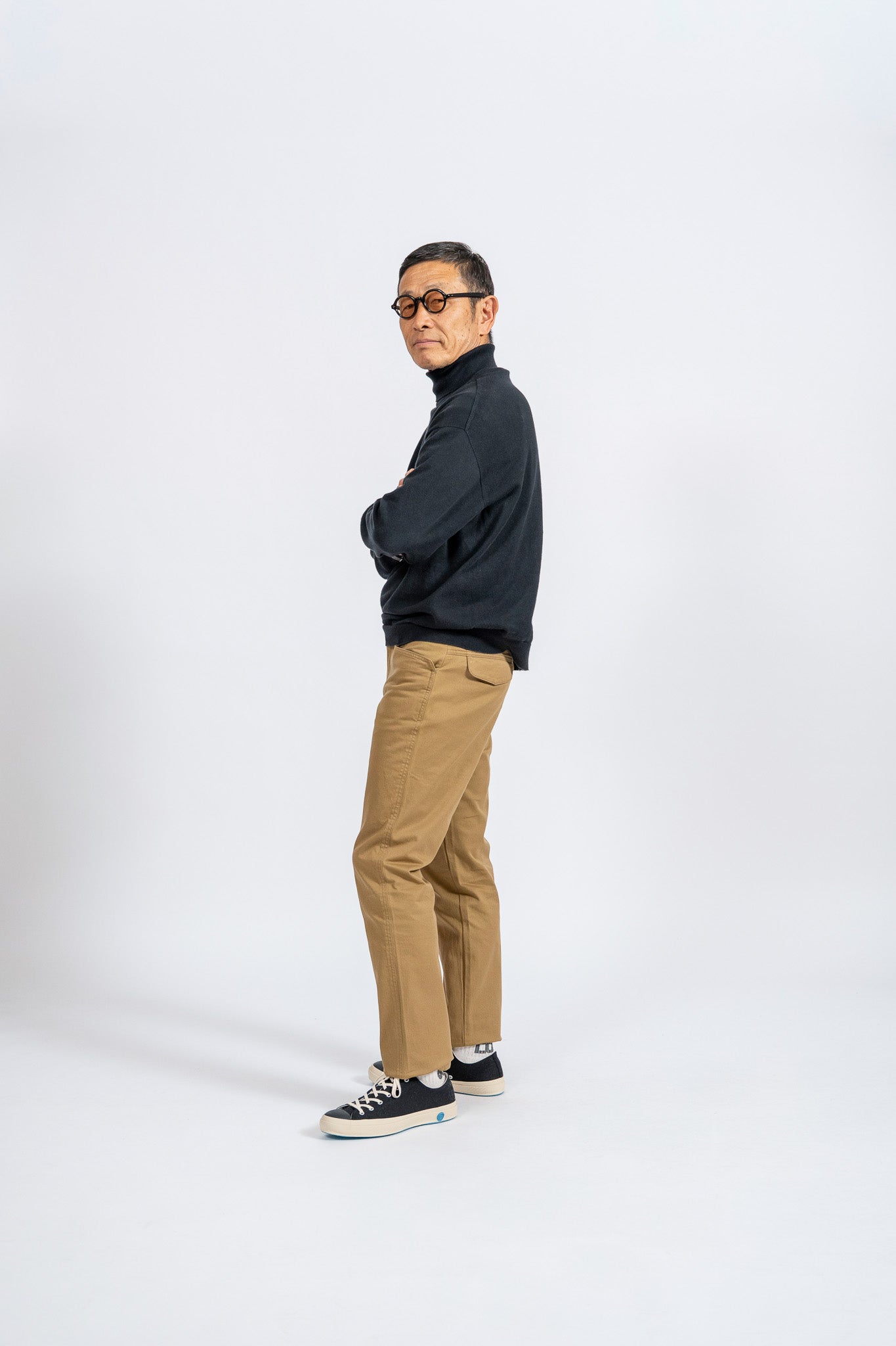 Cotton Turtleneck knit - BLK