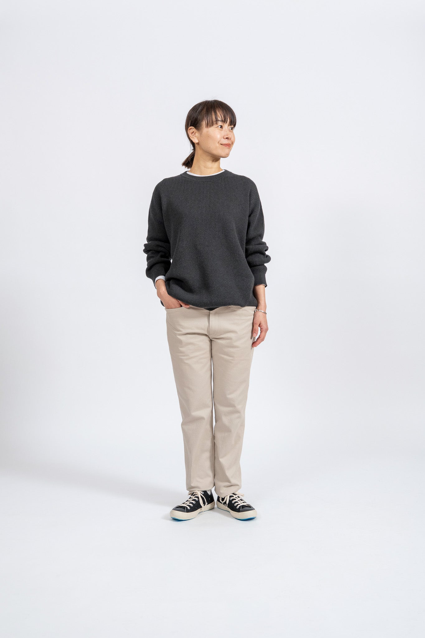 Cotton Rib Crew knit - CHR