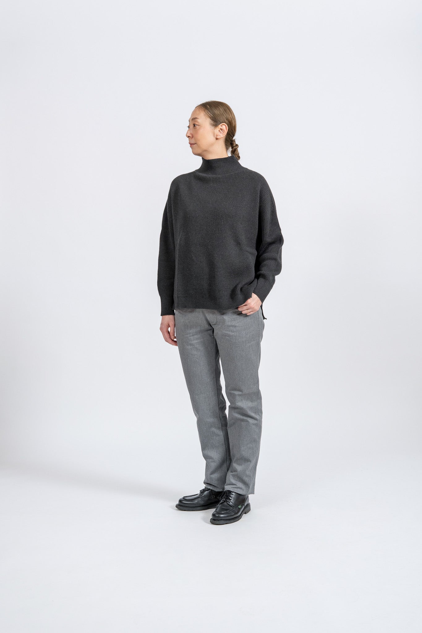 Cotton Rib High-Neck knit - CHR