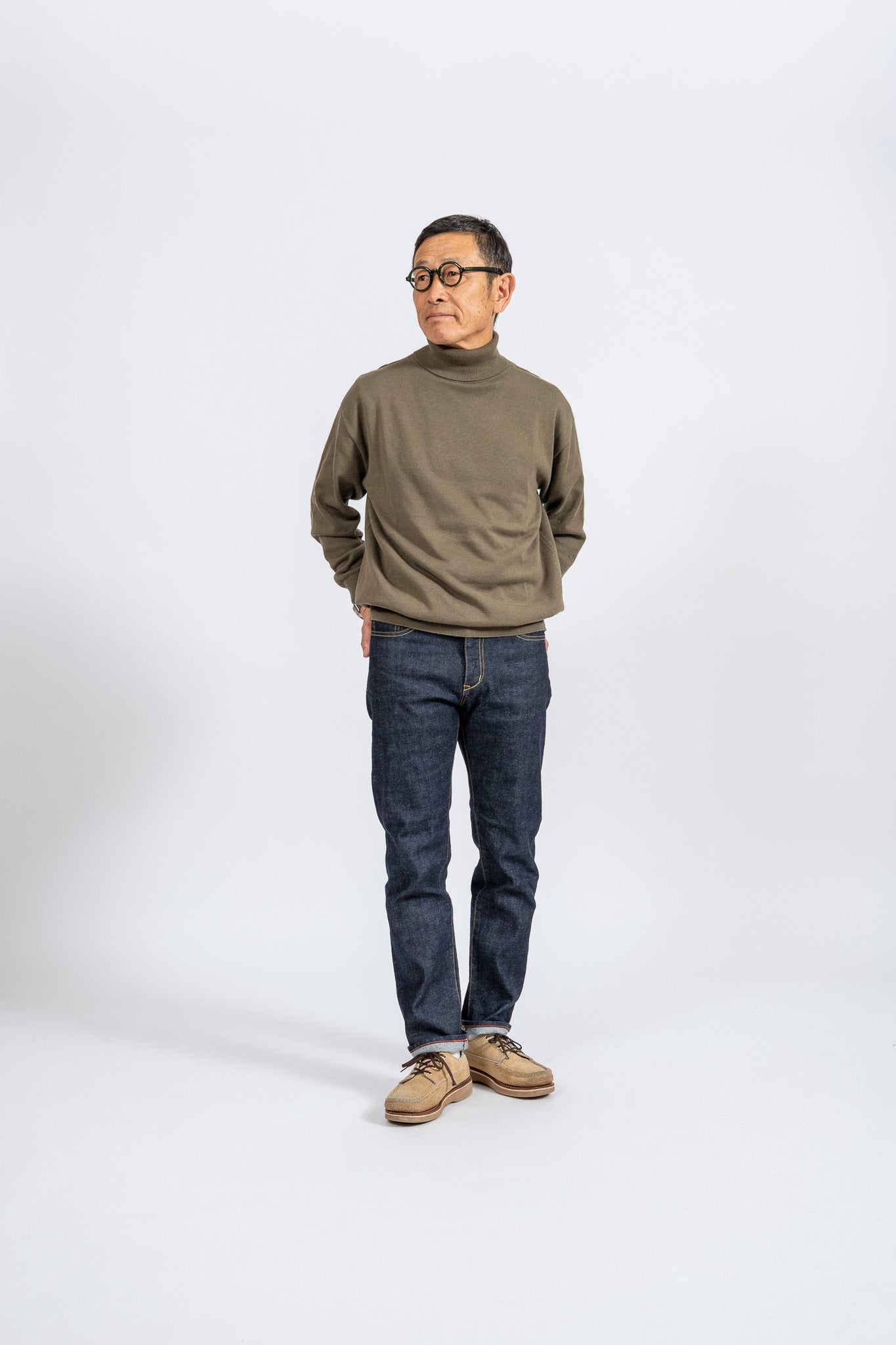 Cotton Turtleneck knit - KHK