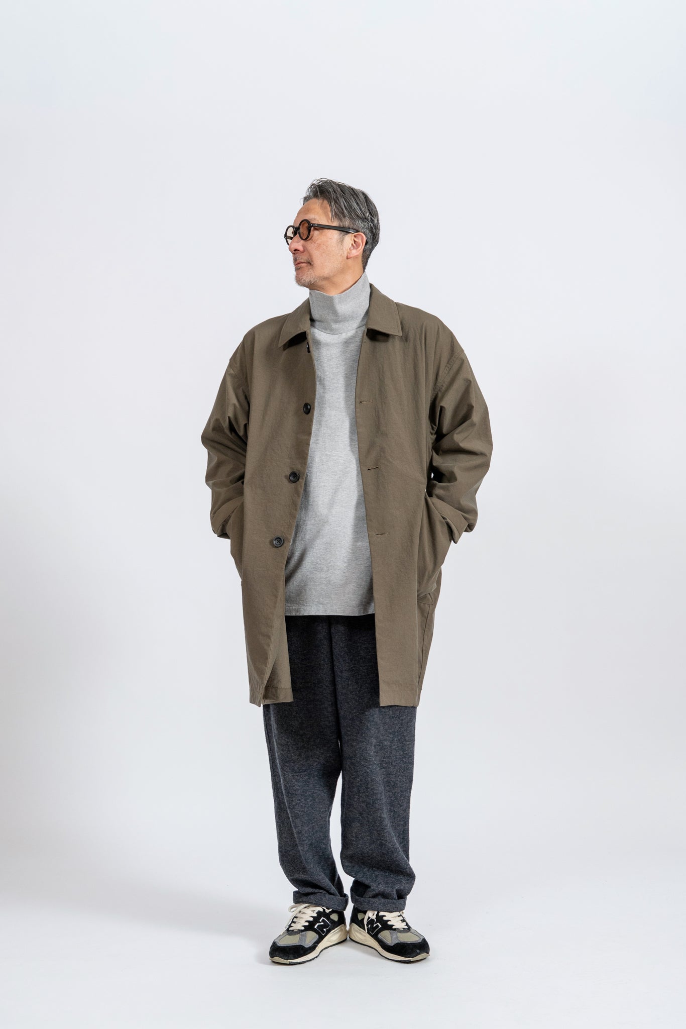 179cm / KHK / L ※モデル着用写真よりも着丈は+10cm長くなります