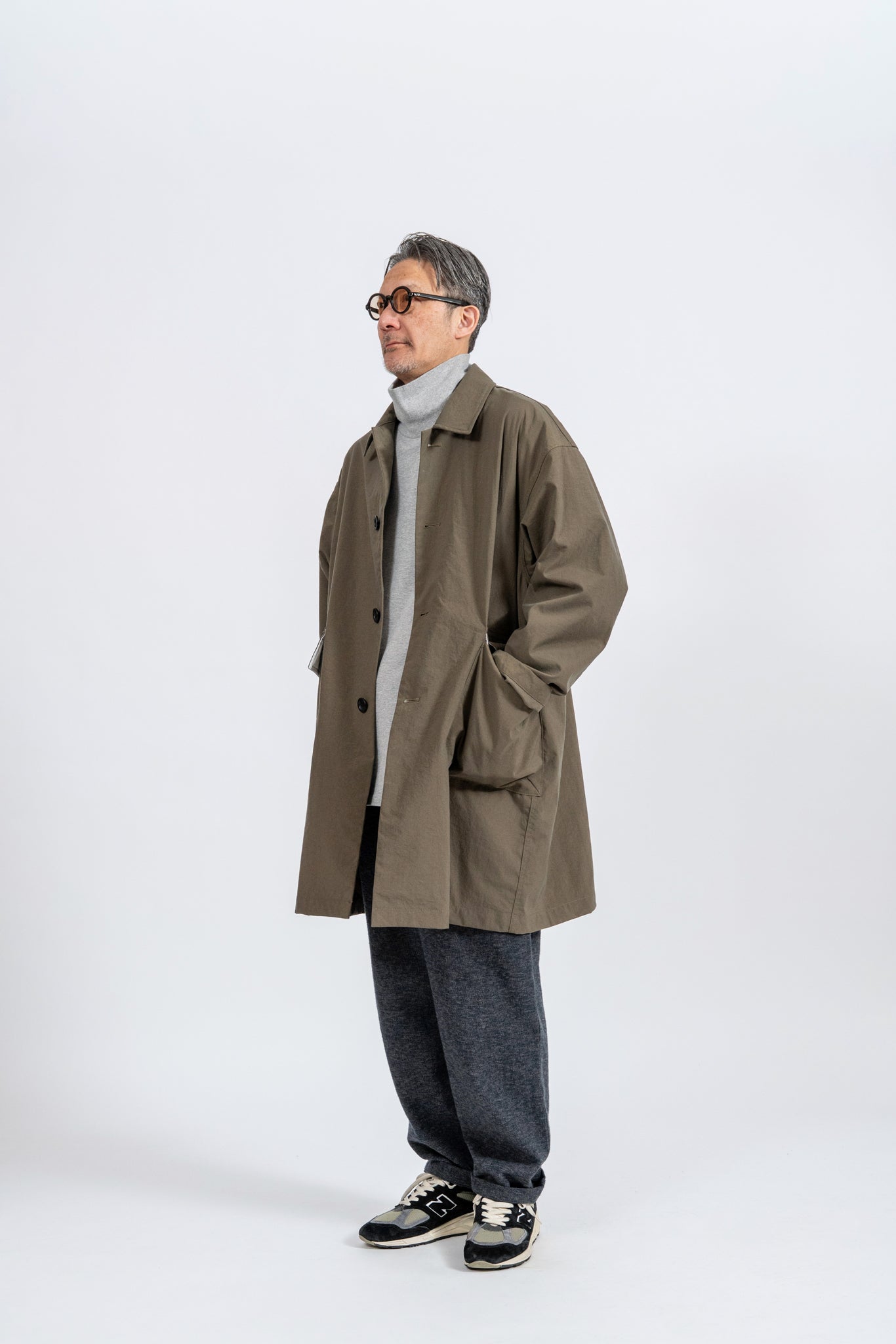 179cm / KHK / L ※モデル着用写真よりも着丈は+10cm長くなります