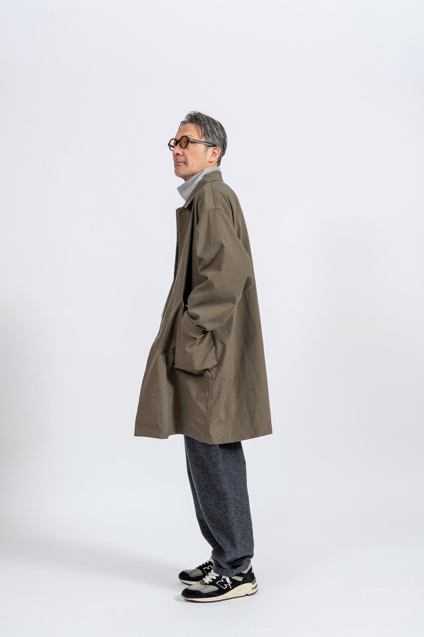 179cm / KHK / L ※モデル着用写真よりも着丈は+10cm長くなります