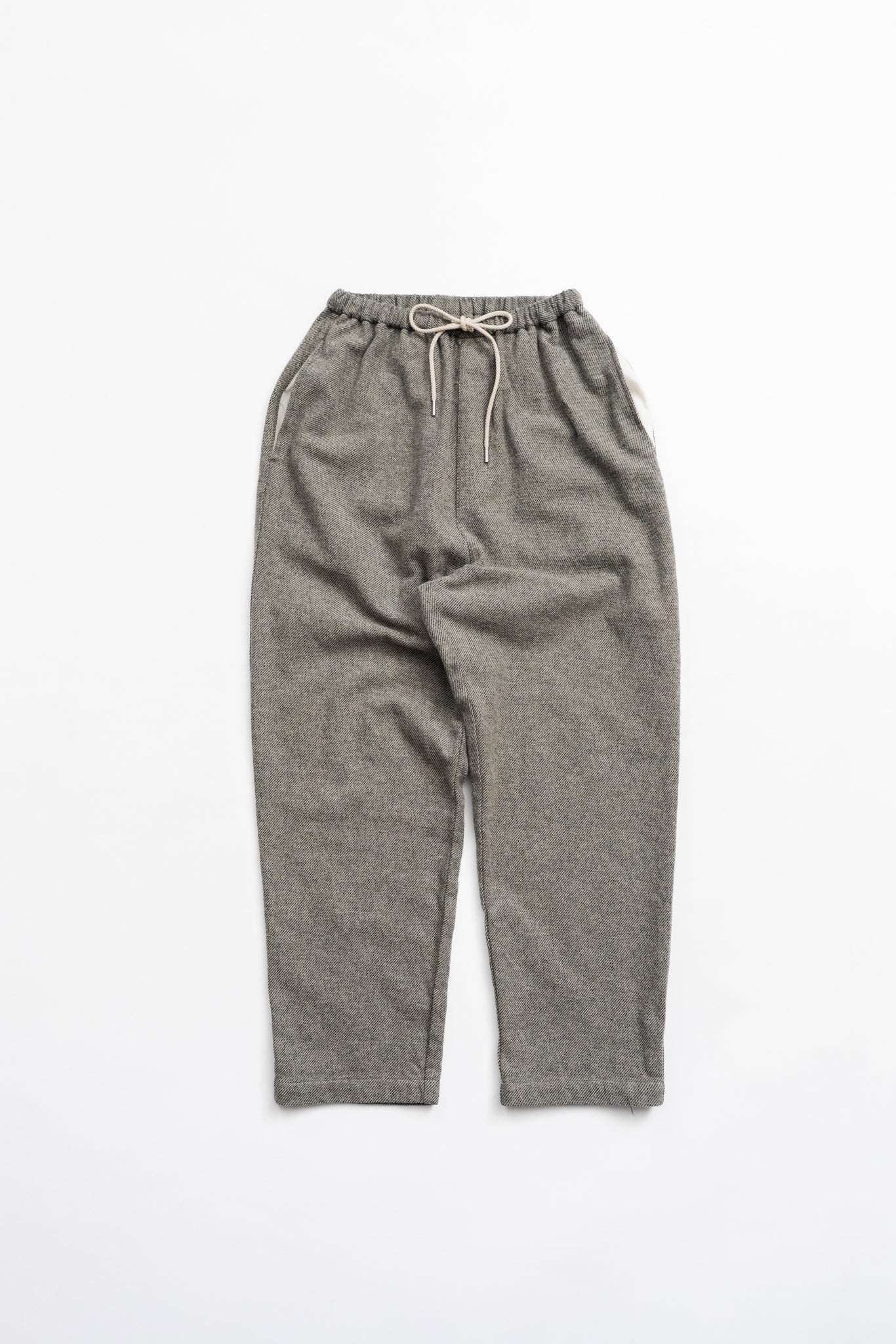 Cotton Tweed Easy Pants - L.GRY
