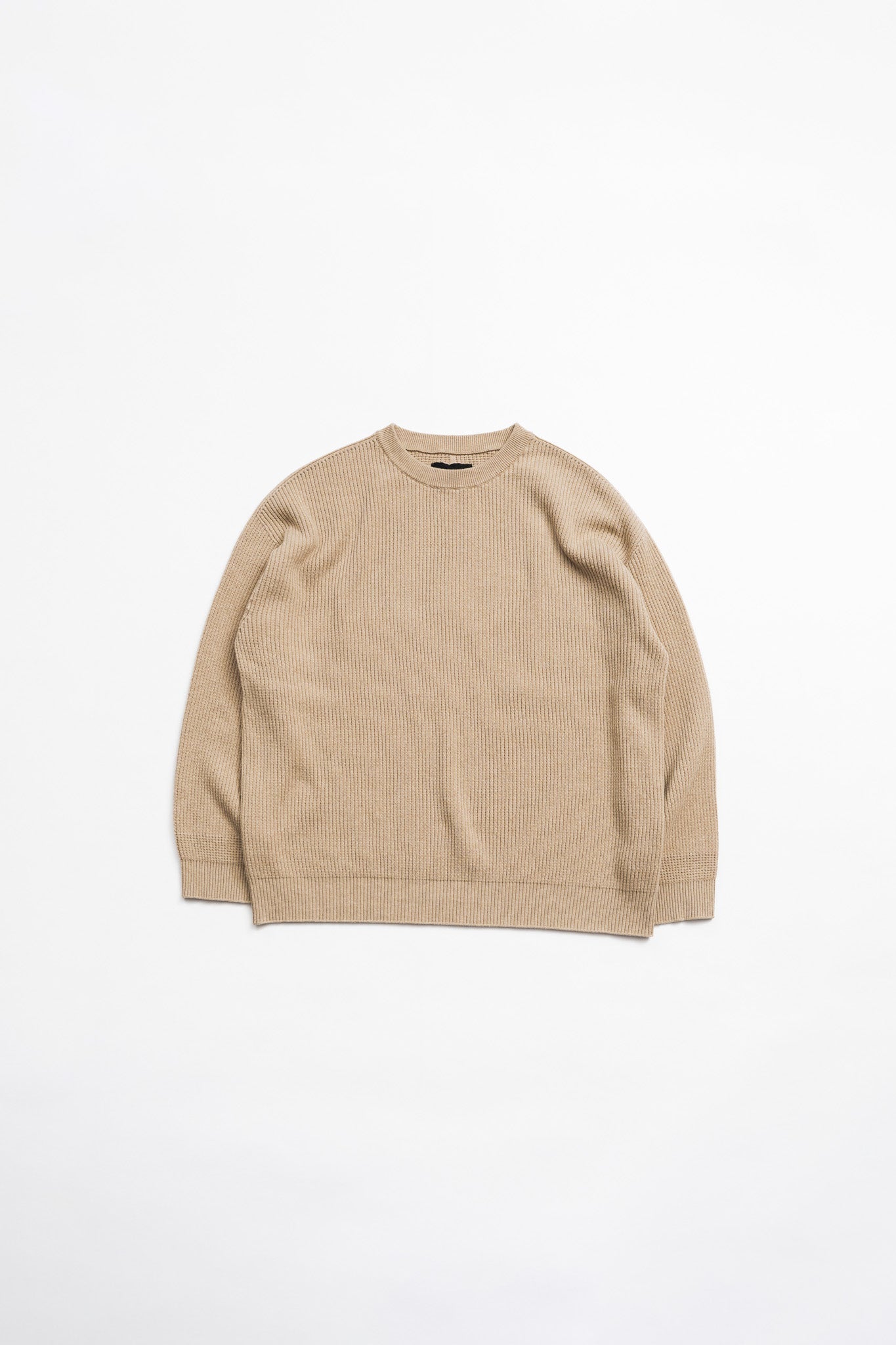 Cotton Rib Crew knit - BEG