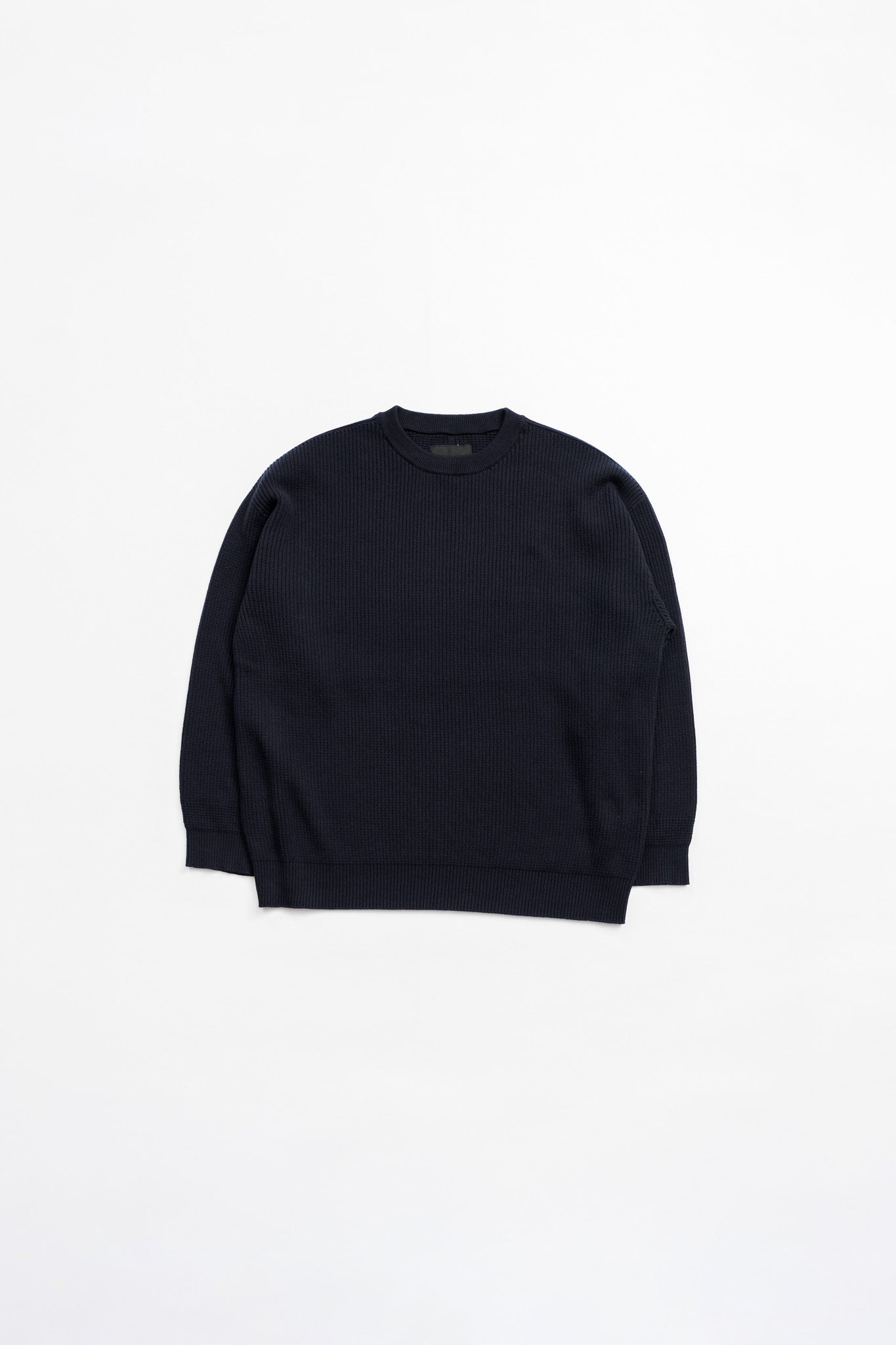 Cotton Rib Crew knit - NVY