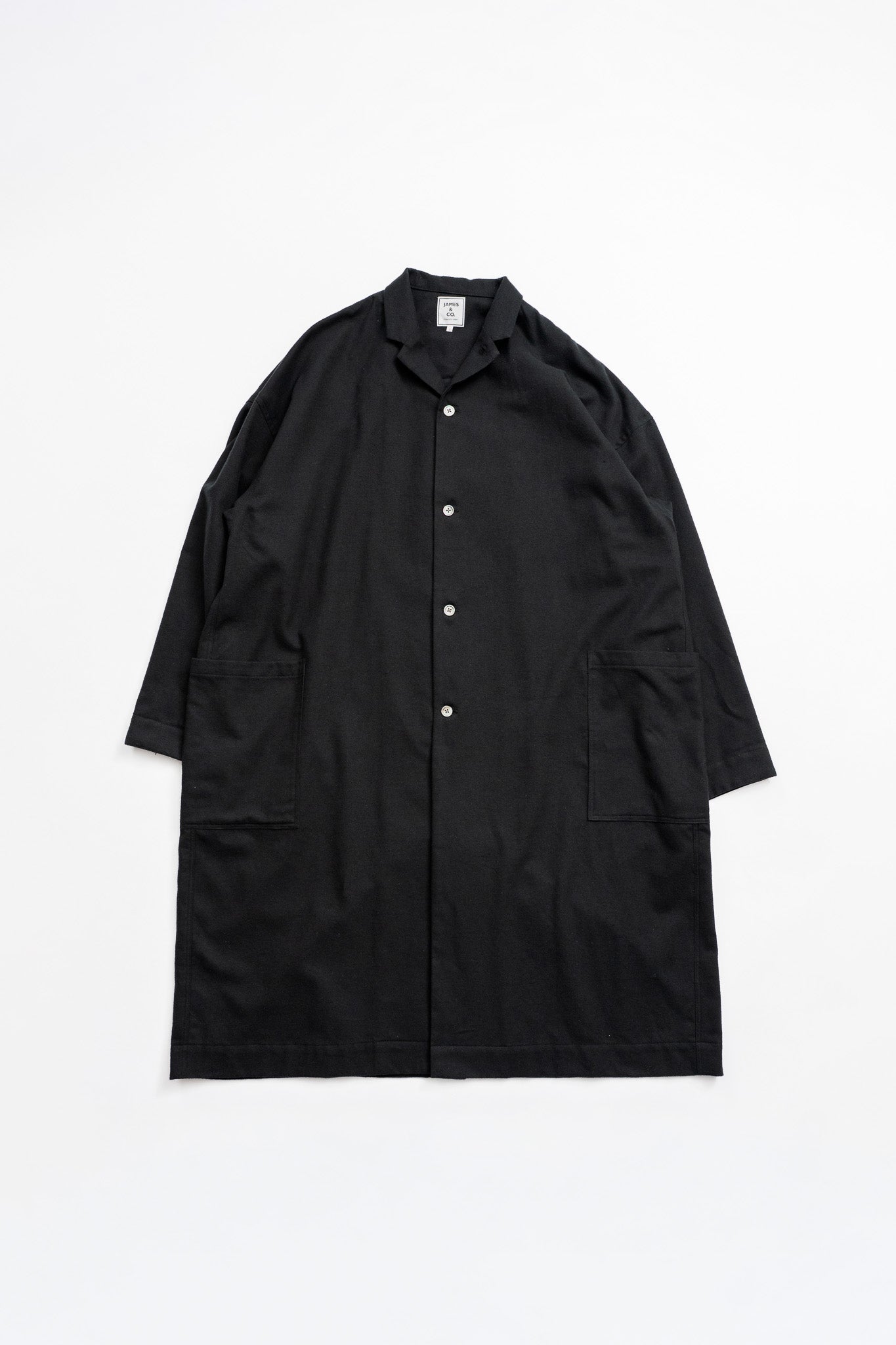French Shop Coat -Viyella - BLK