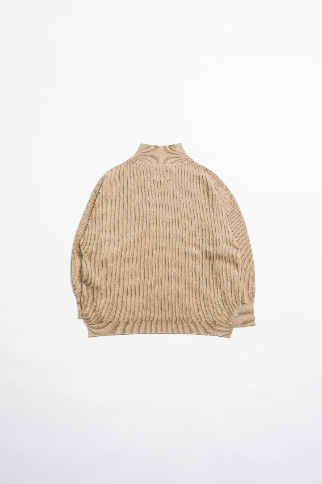 Cotton Rib High-Neck knit - BEG