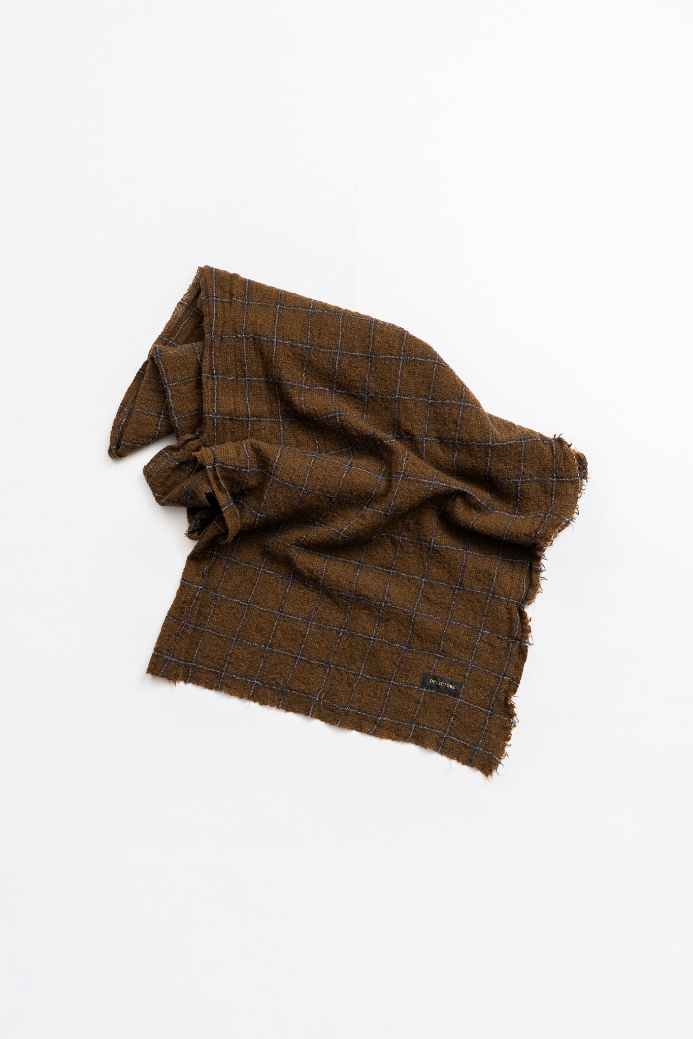 WOOL Check Scarf - BRN