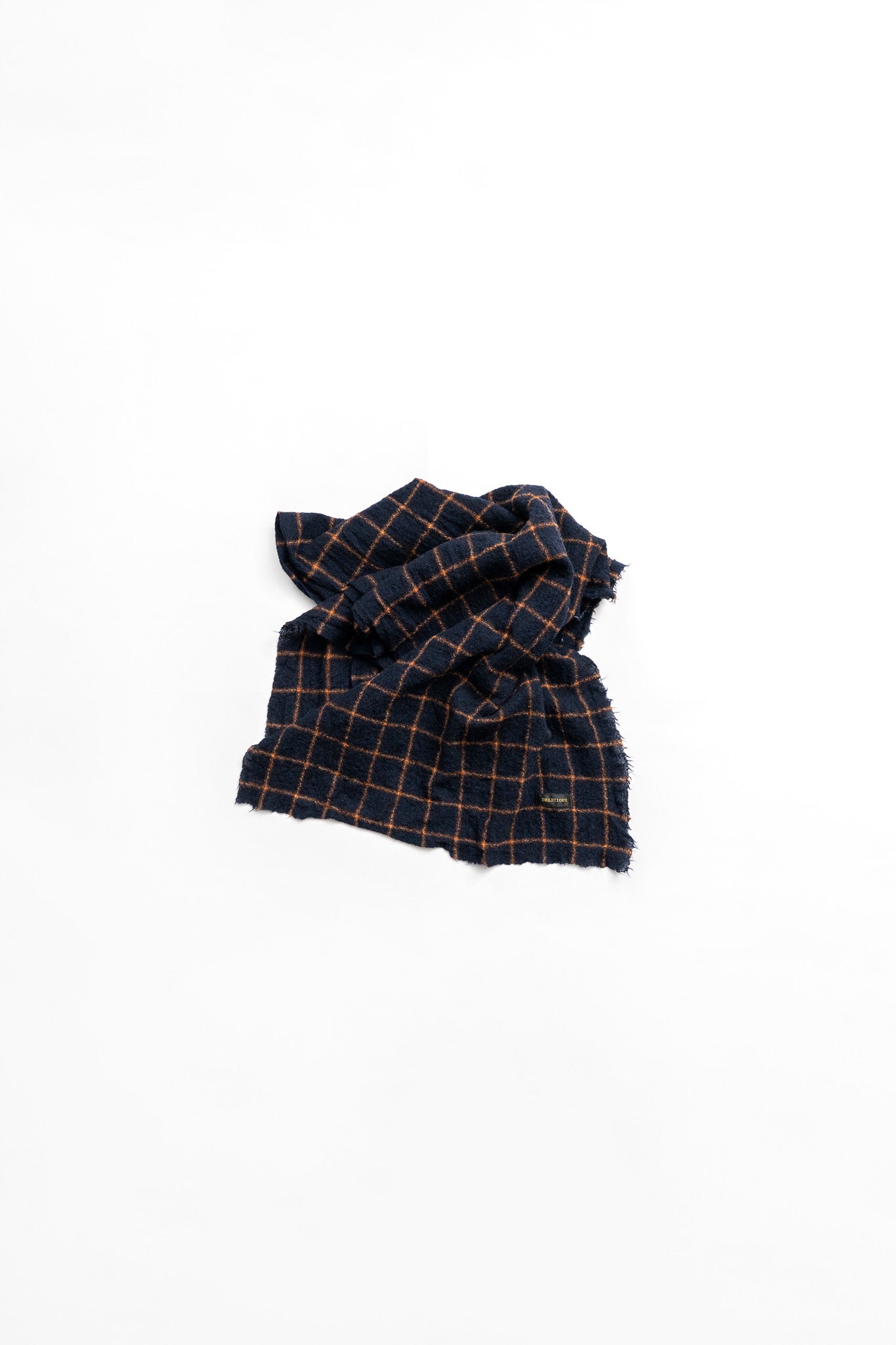 WOOL Check Scarf - NVY