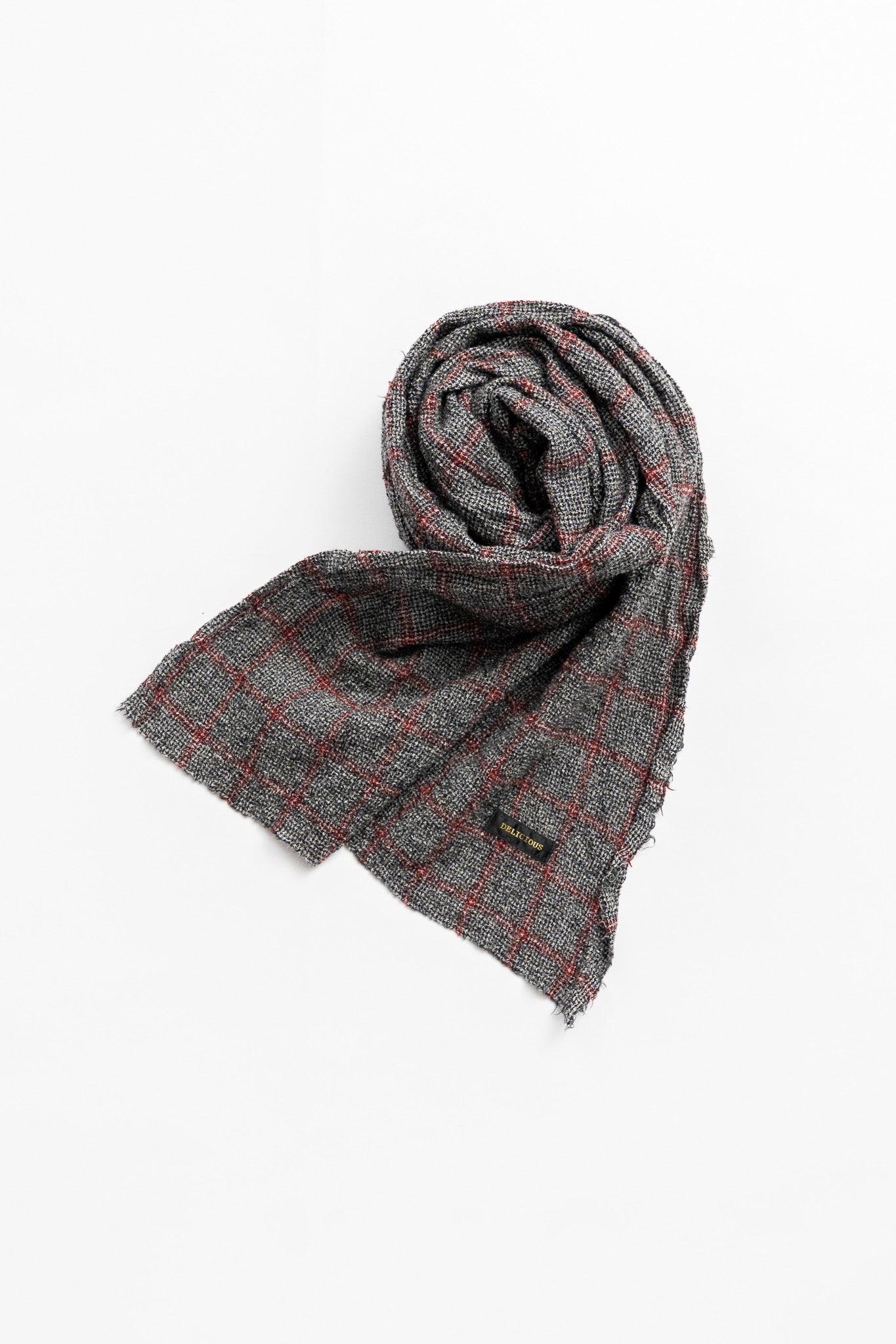 WOOL Check Scarf - GRY