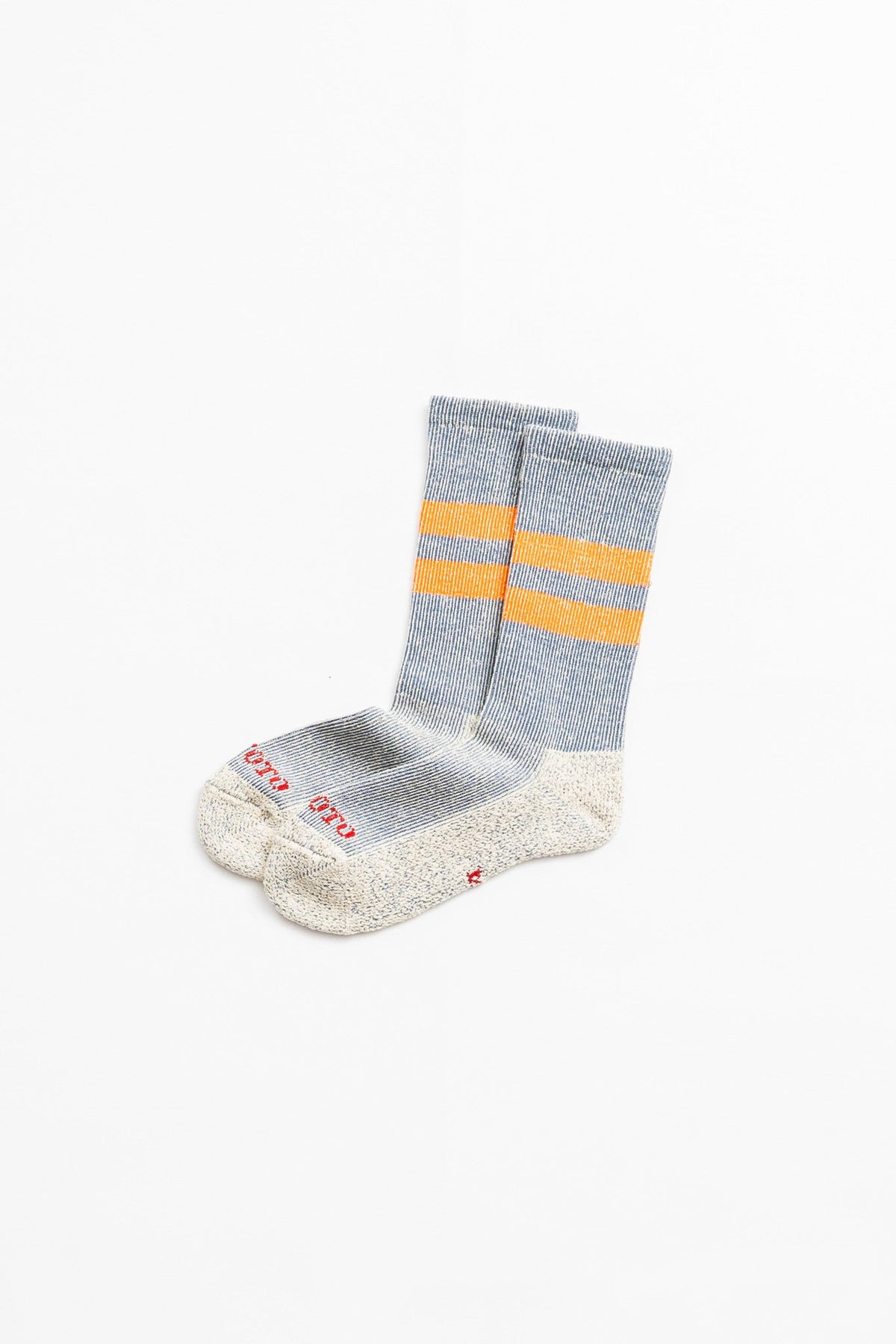PILE STRIPE MARL SOCKS - BLU/ORG