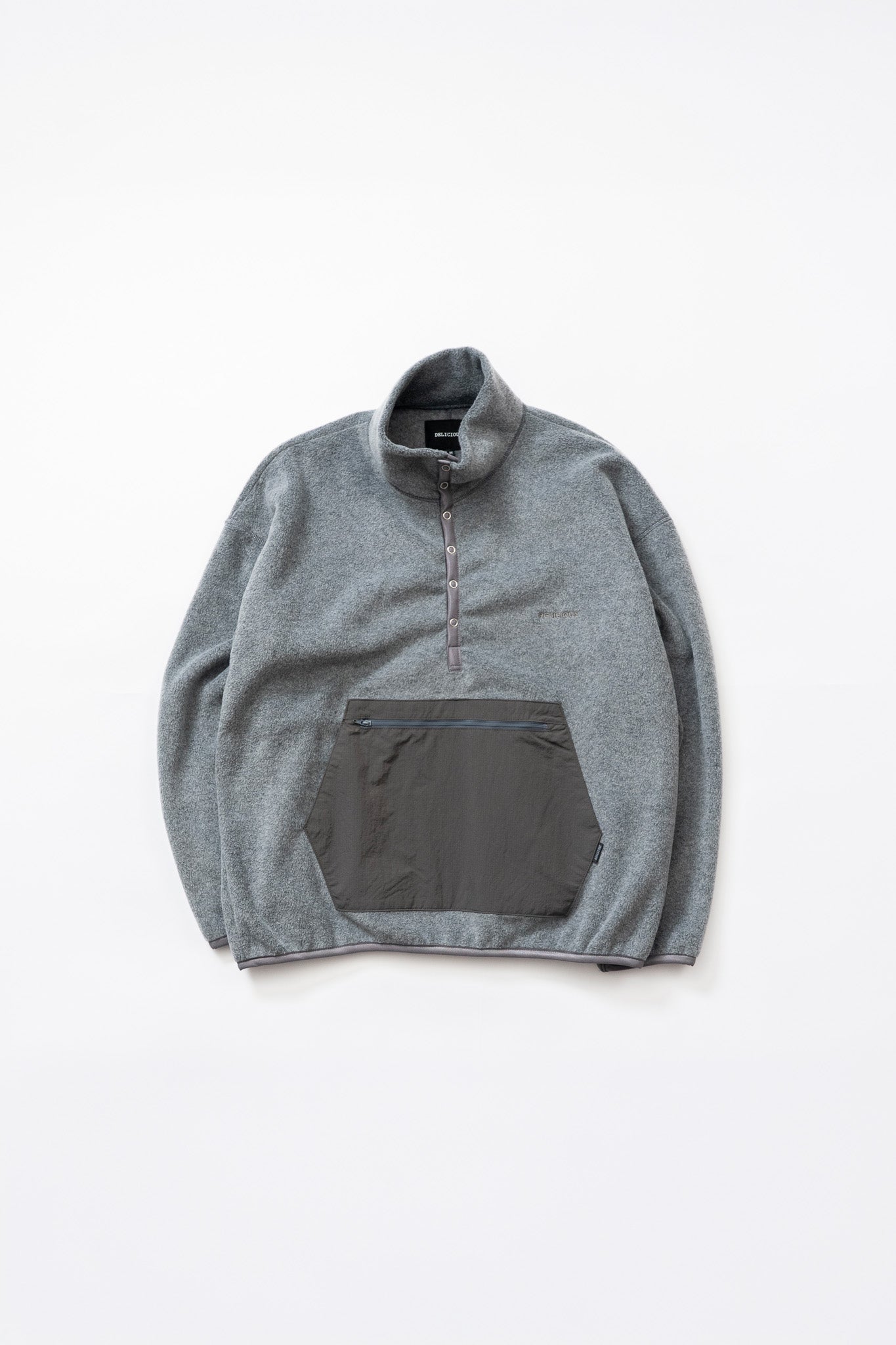 Fleece Snap Pullover - L.GRY