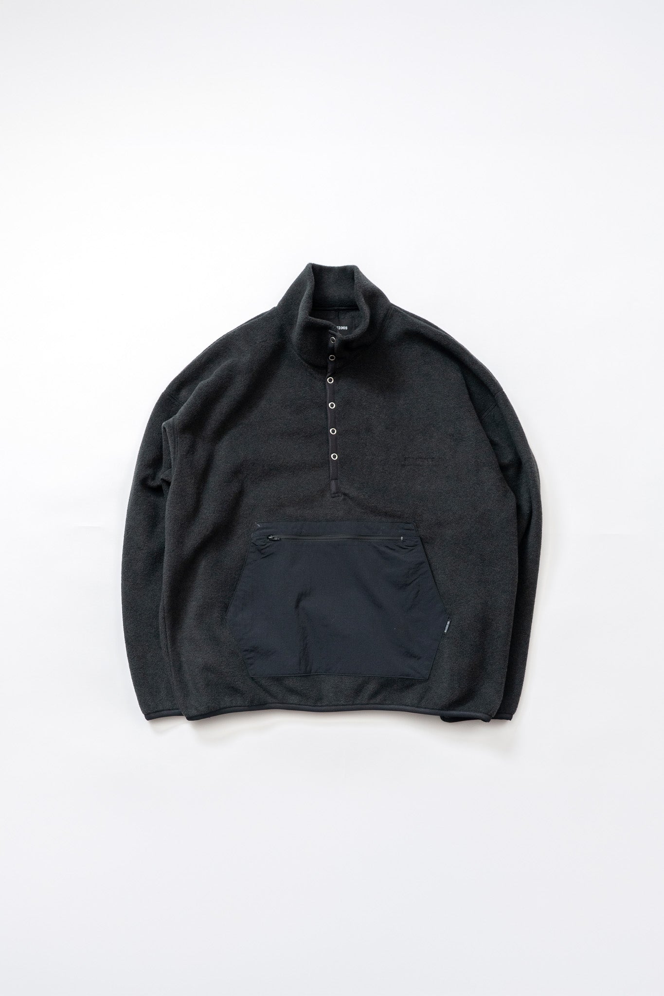 Fleece Snap Pullover - BLK