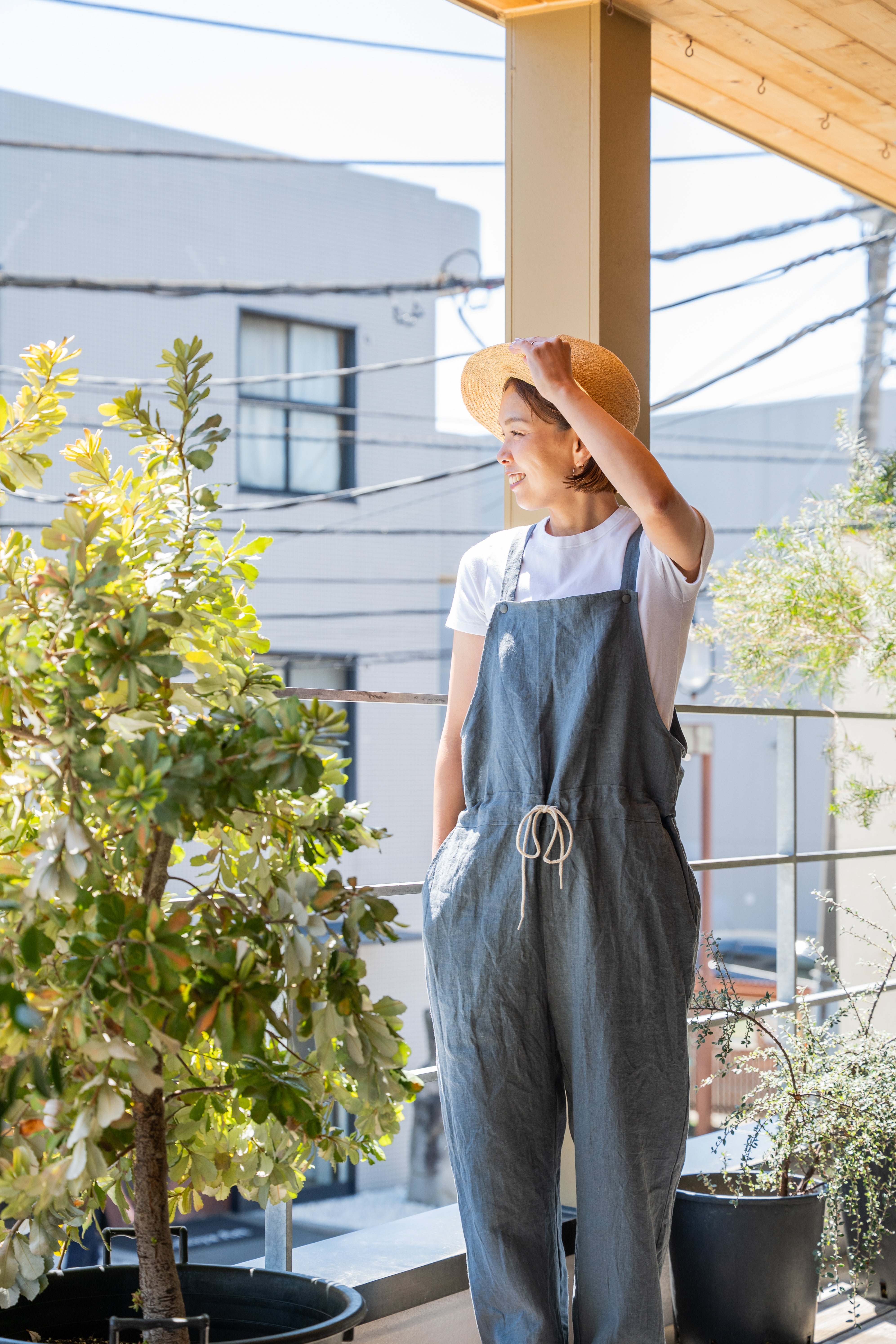 Salopette  French linen