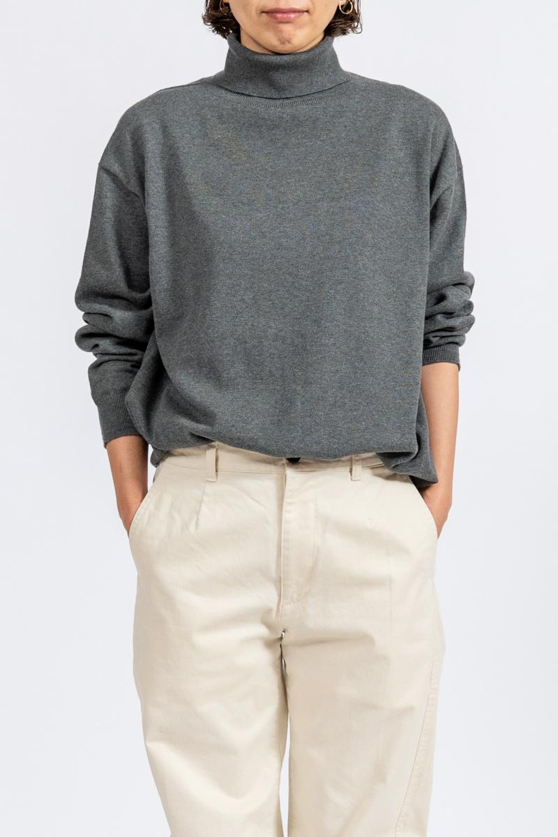 Cotton Turtleneck knit - D.GRY