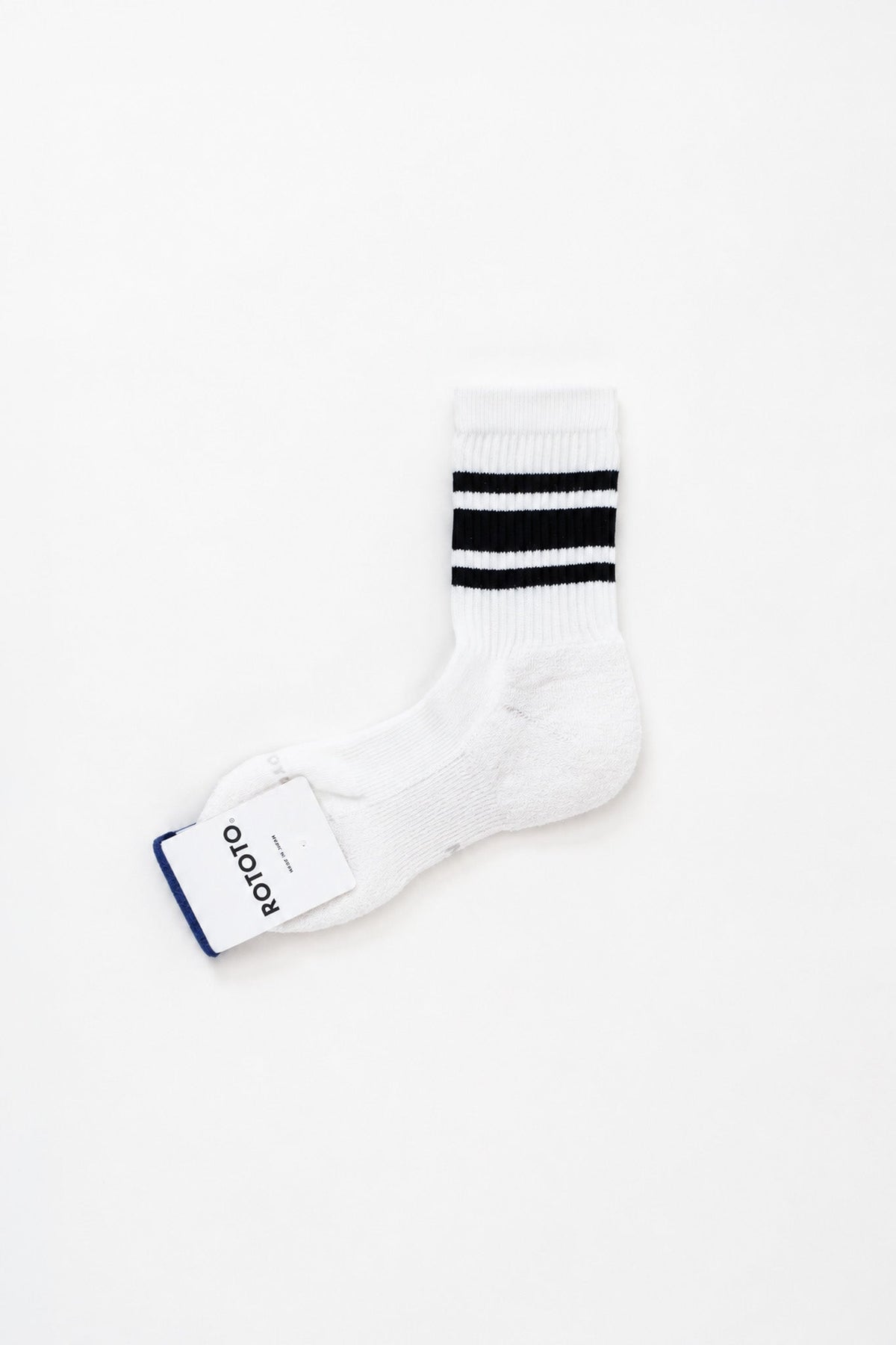 WASHI CUSHION CREW SOCKS - BLK