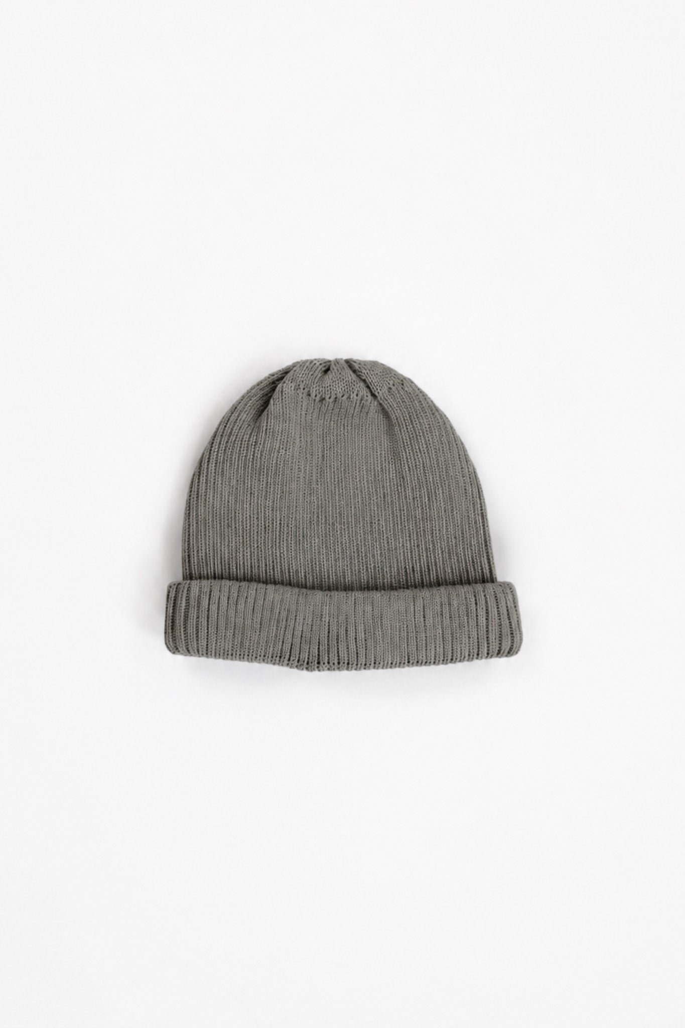 COTTON ROLL UP BEANIE - SAGE