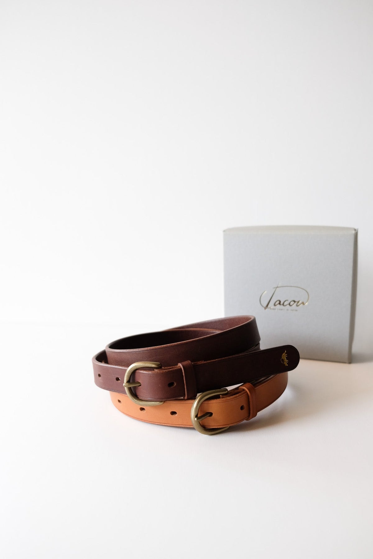 bow buckle belt - D.BRN