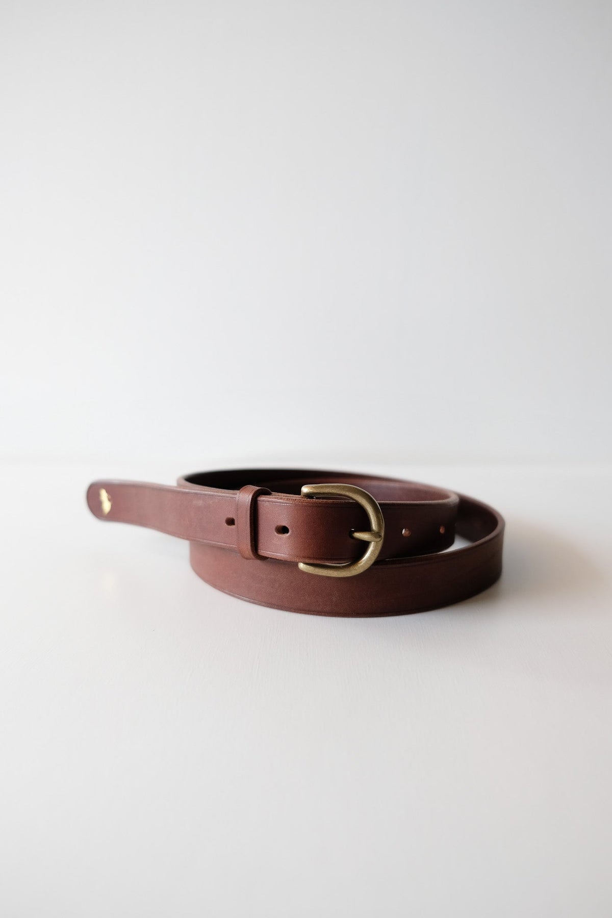 bow buckle belt - D.BRN