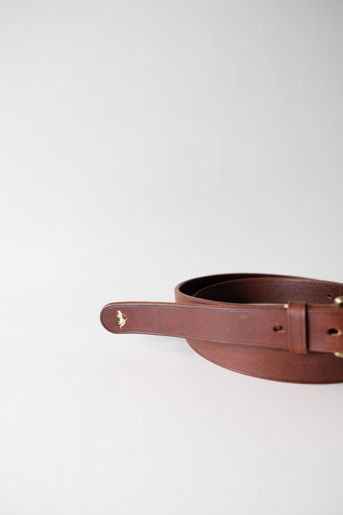 bow buckle belt - D.BRN