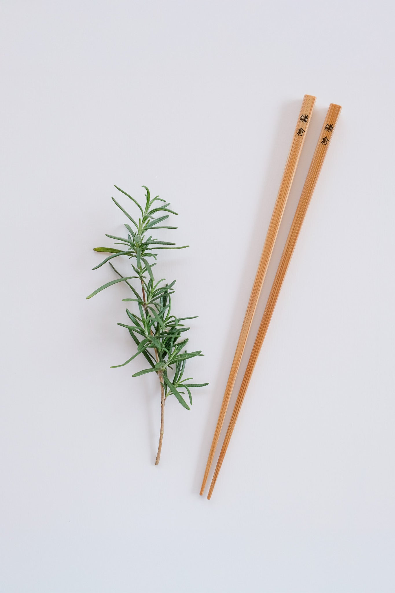 鎌倉箸 - 別注スス竹角箸-