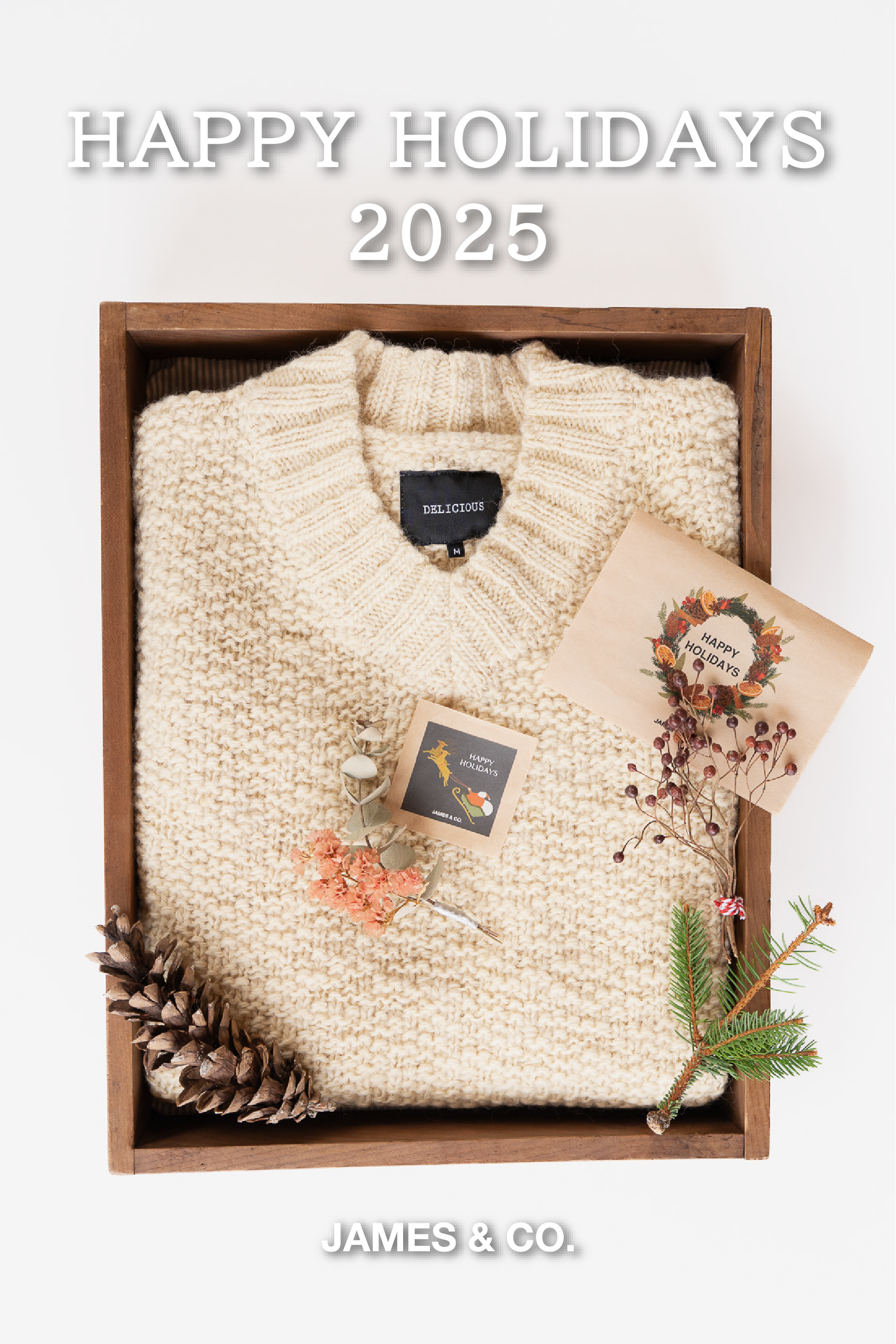 V-neck Wool Knit Slub Yarn